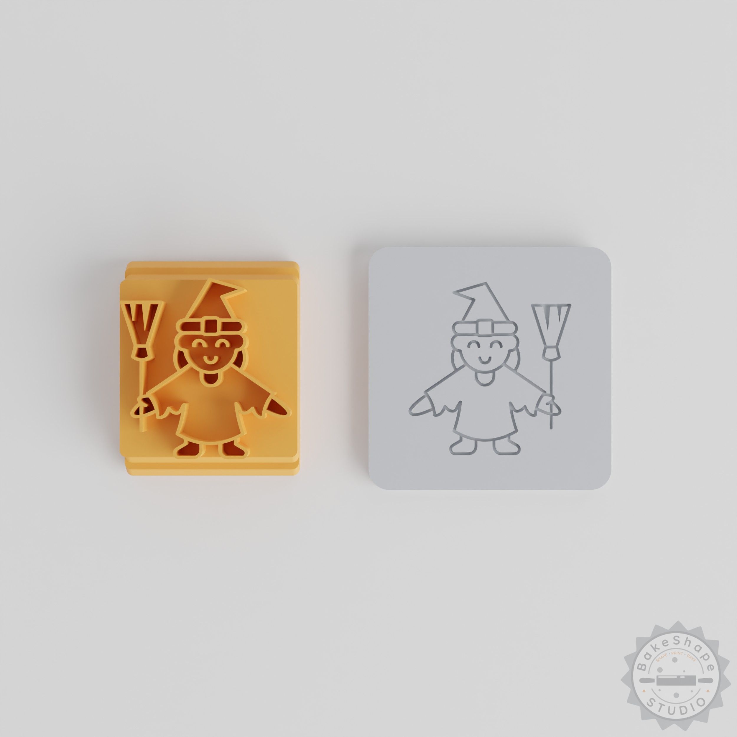 Witch Stamp Tile Set, 5 Sizes, Perfect for Clay, Cookies, Fondant, Halloween Crafting