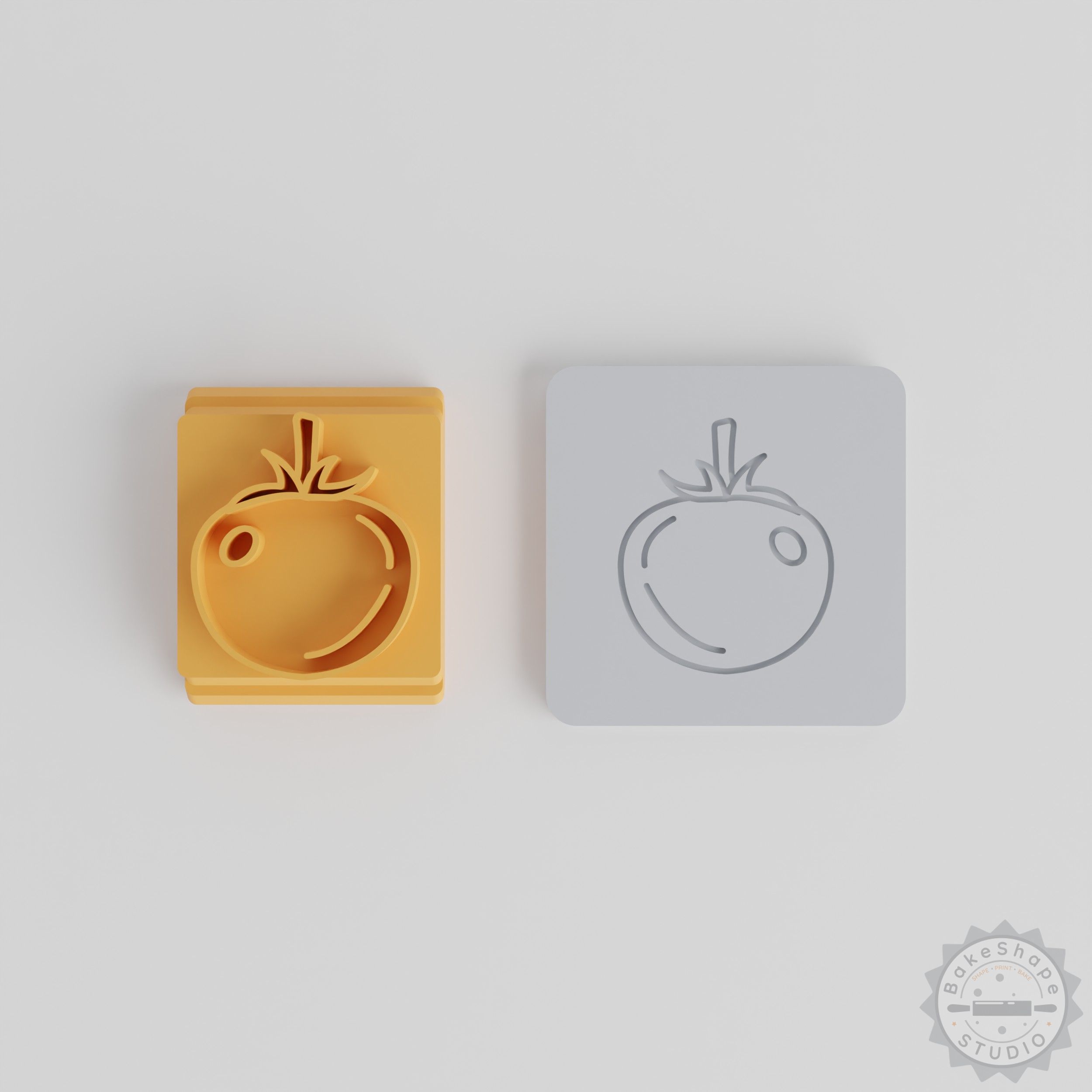 Tomato Stamp Tile Set for Clay, Cookies, Fondant with 5 Motif Sizes – Food, Organic, Vegetable Design