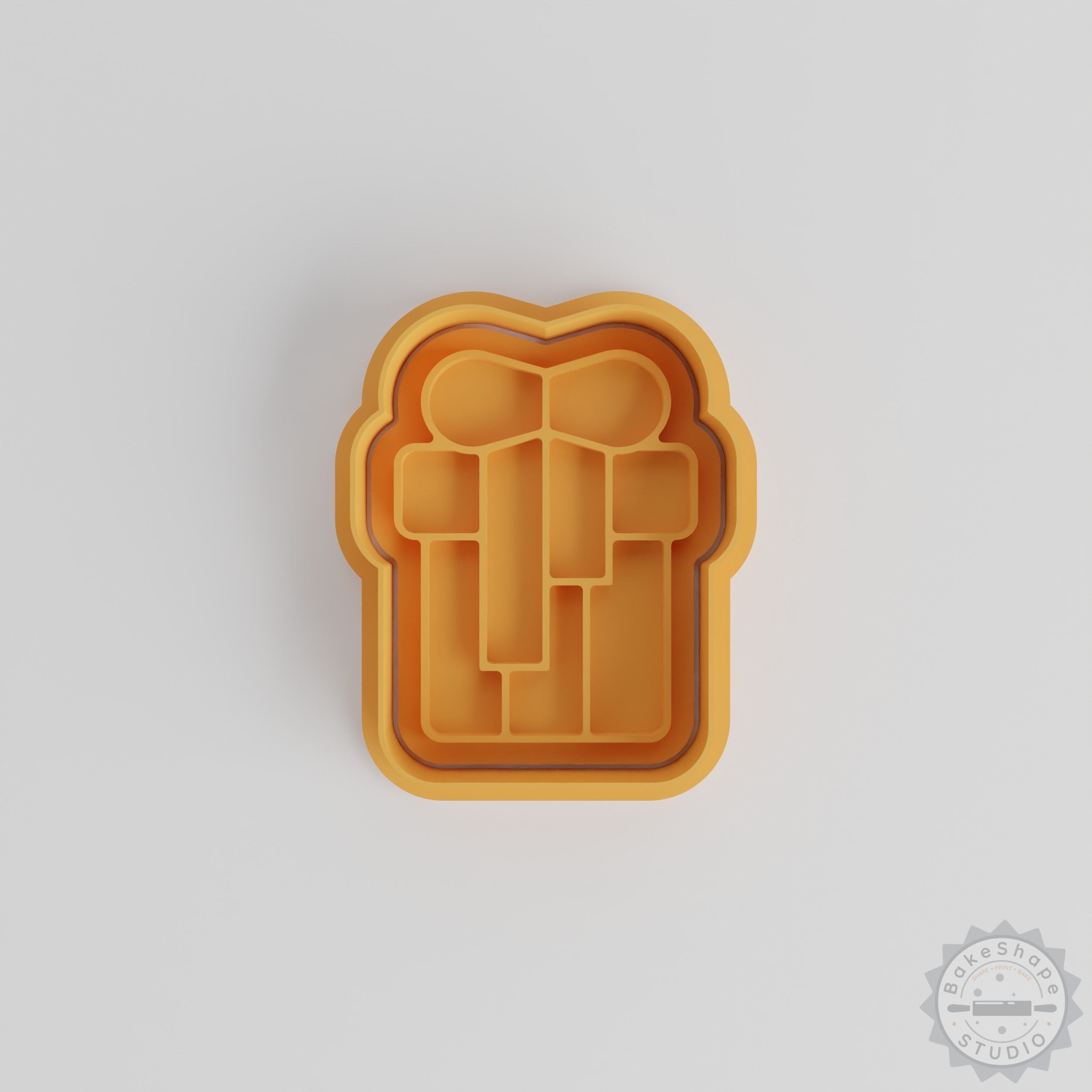 Gift Cookie Cutter and Stamp Set, 6-Piece, S/M/L, Perfect for Baking and Fondant, Birthday Surprise
