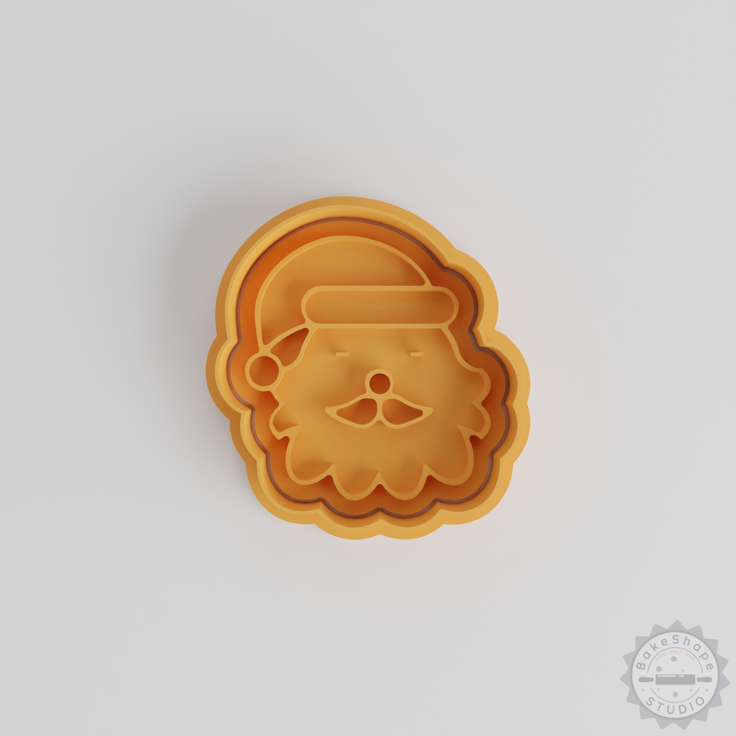 Santa Face Cookie Cutter & Stamp Set, 6-Piece, Perfect for Christmas Baking