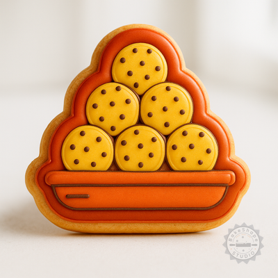 Decorated example 1 of Sweets Shape Cutter and Stamp Set, 6-Piece, Perfect for Cookies and Fondant, S/M/L Sizes