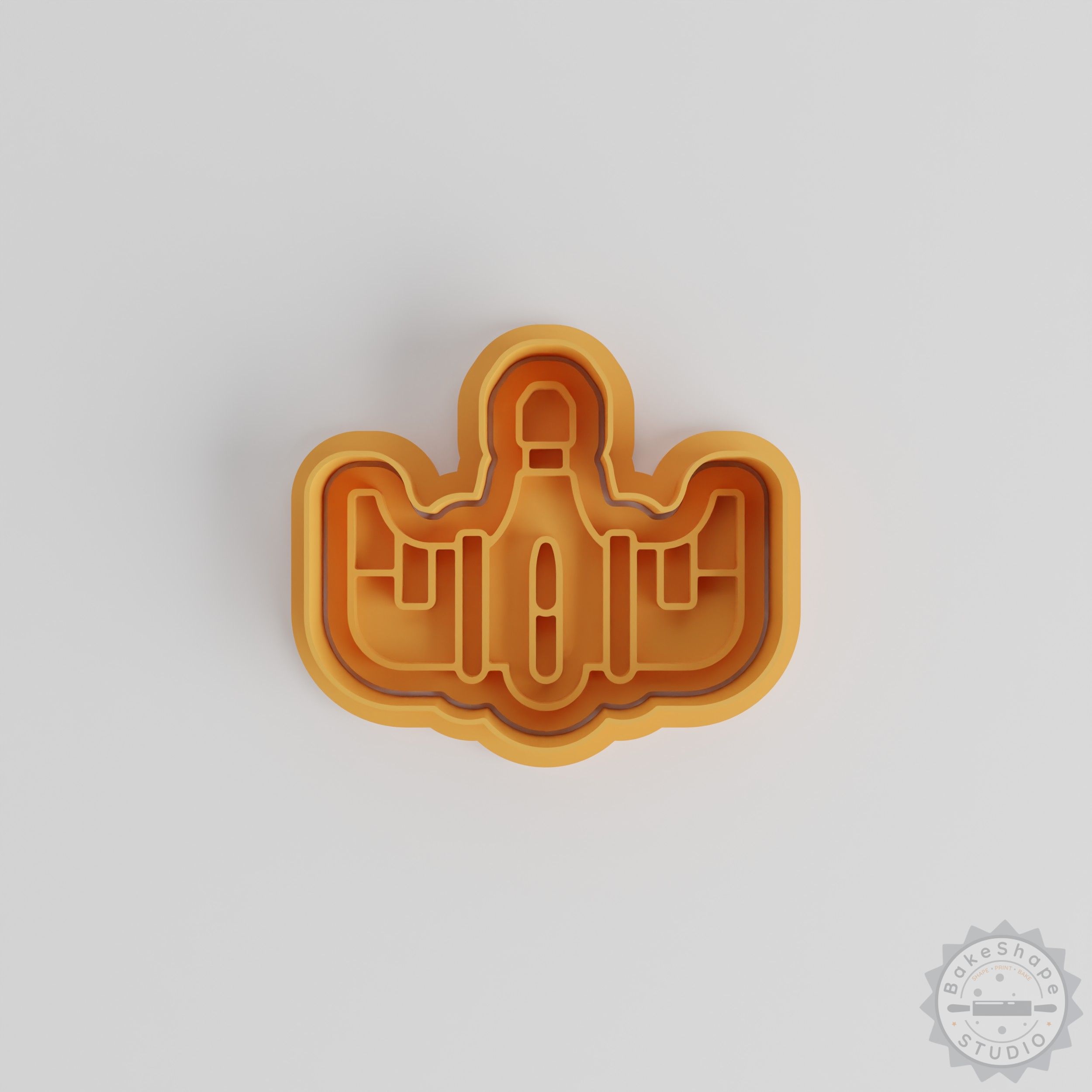 Space Fighter Cookie Cutter and Stamp Set, 6 Pieces, Starship and Galactic Warrior Shapes, Perfect for Cookies and Fondant