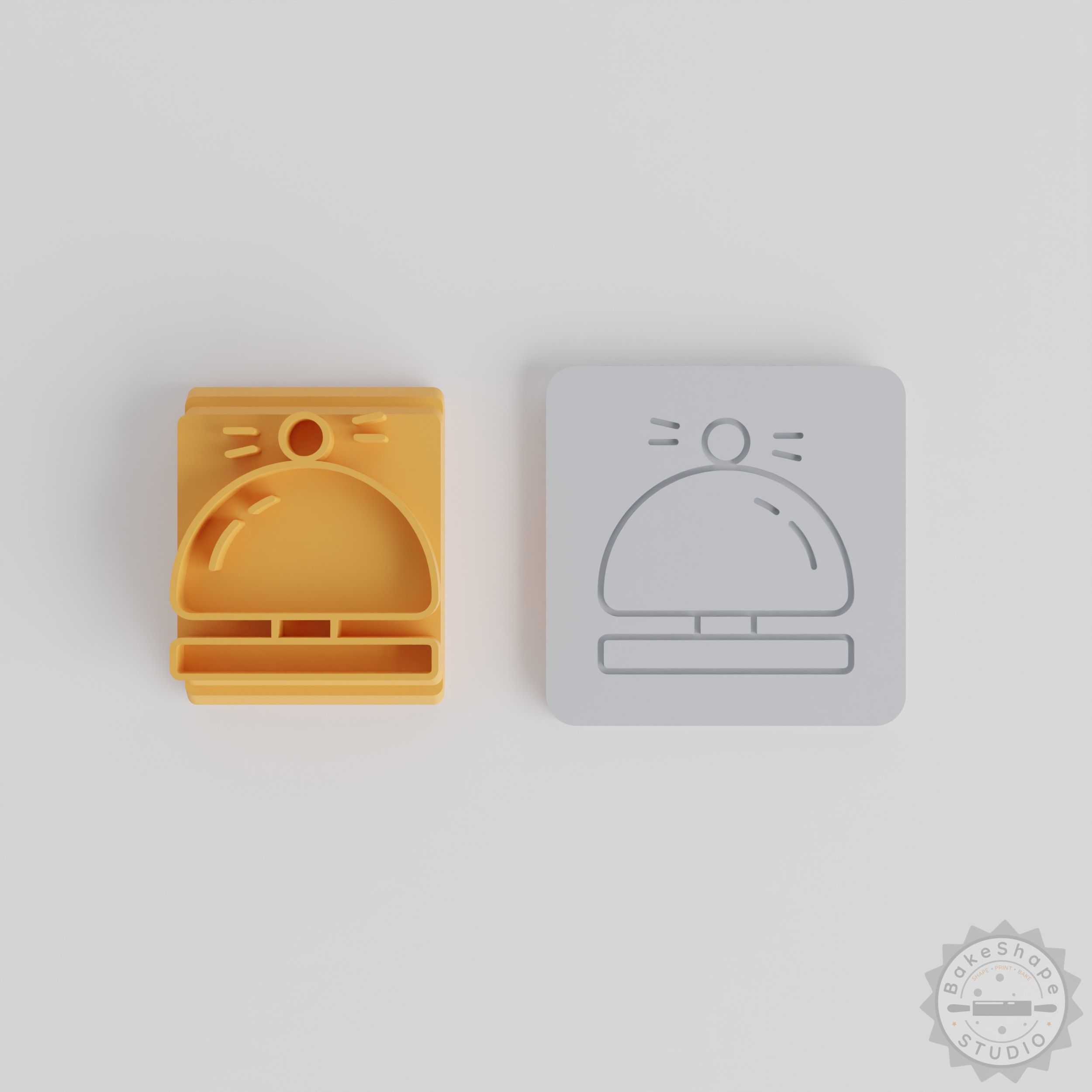 Hotel Bell Stamp Tile Set, 5 Sizes, Perfect for Clay, Cookies, Fondant