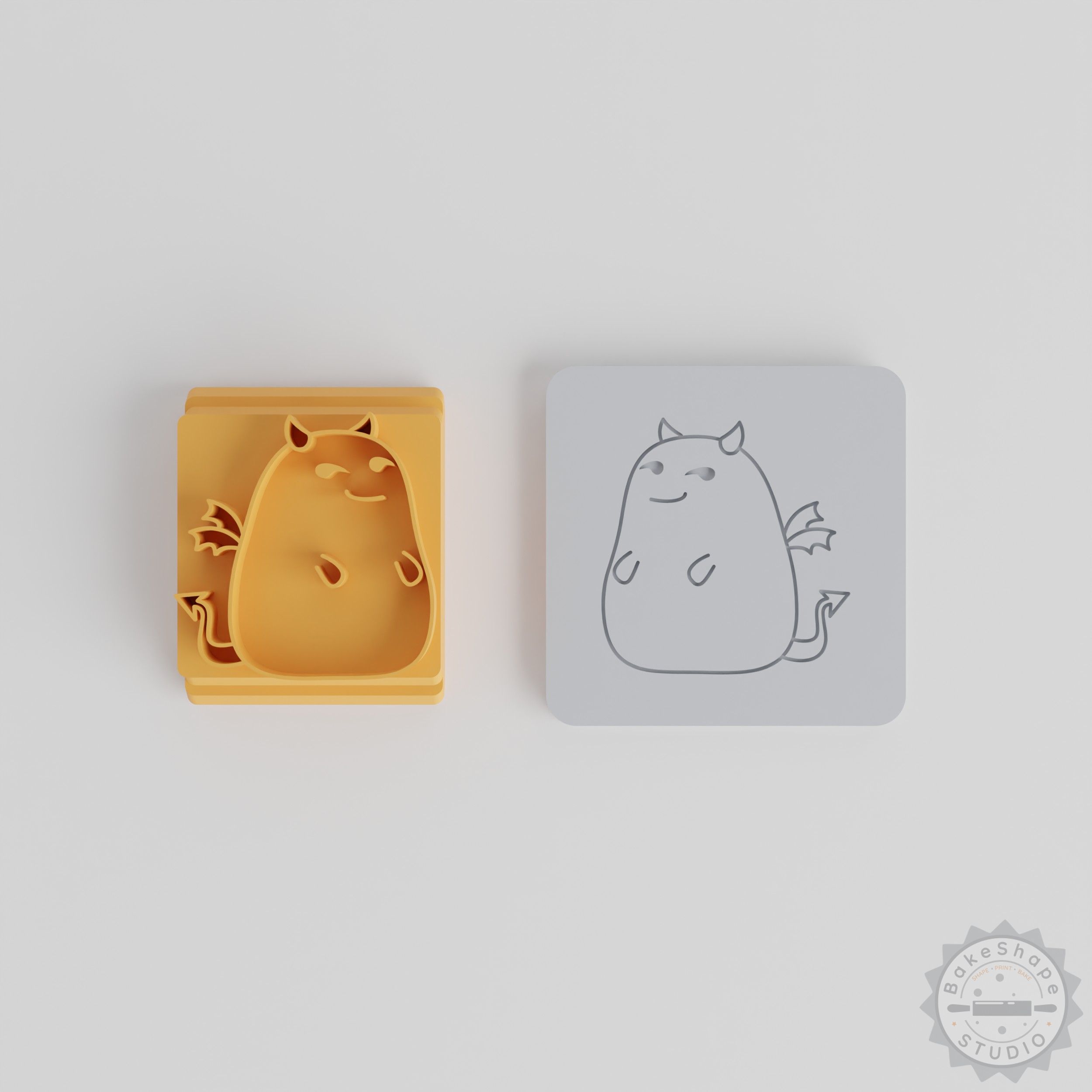 Multisize Smirk Stamp Tile Set, 5-Piece Clay Cookie Fondant Embosser Collection
