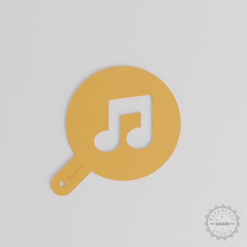 Music Stencil Set, 5 Sizes, Art & Latte Decor, Compatible with Cocoa & Edible Glitter