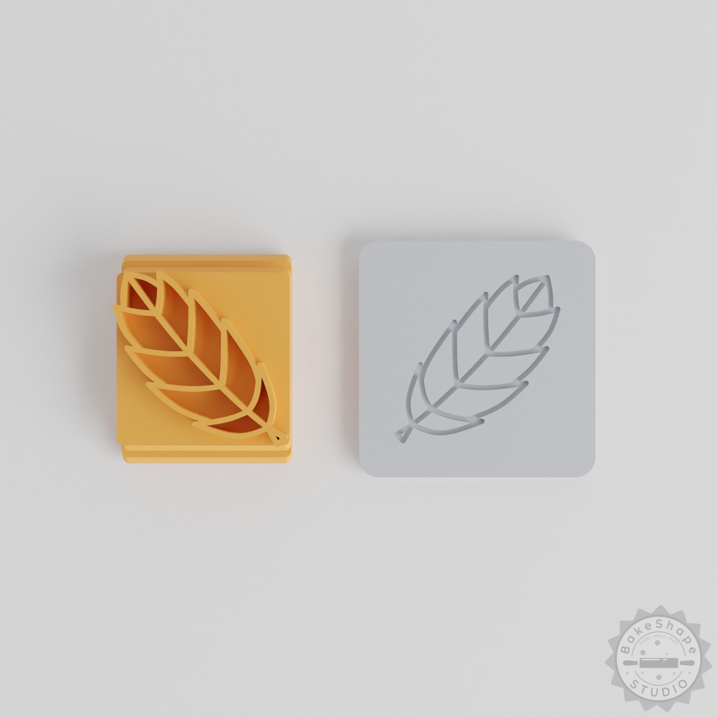 Leaf Stamp Tile Set for Clay, Cookies, Fondant - 5 Motif Sizes Nature Design