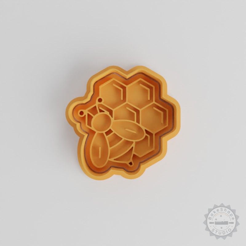 Beehive Shape Cutter and Stamp Set, 6-Piece Cookie, Fondant Designs, S/M/L Sizes, Perfect for Honeycomb, Beekeeping Theme