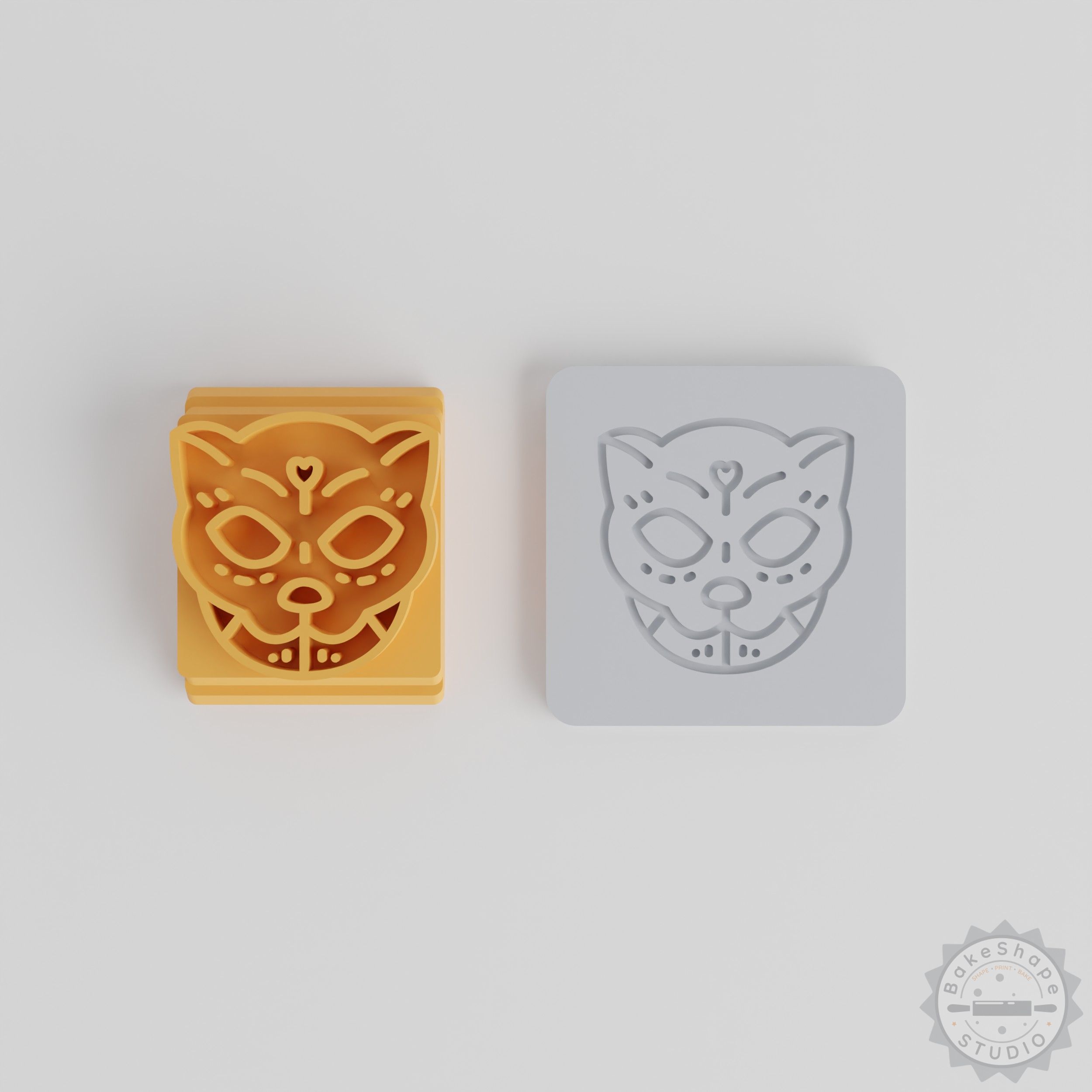 Day of the Dead Cat Stamp Set, 5 Motif Sizes, Perfect for Clay, Cookies, Fondant