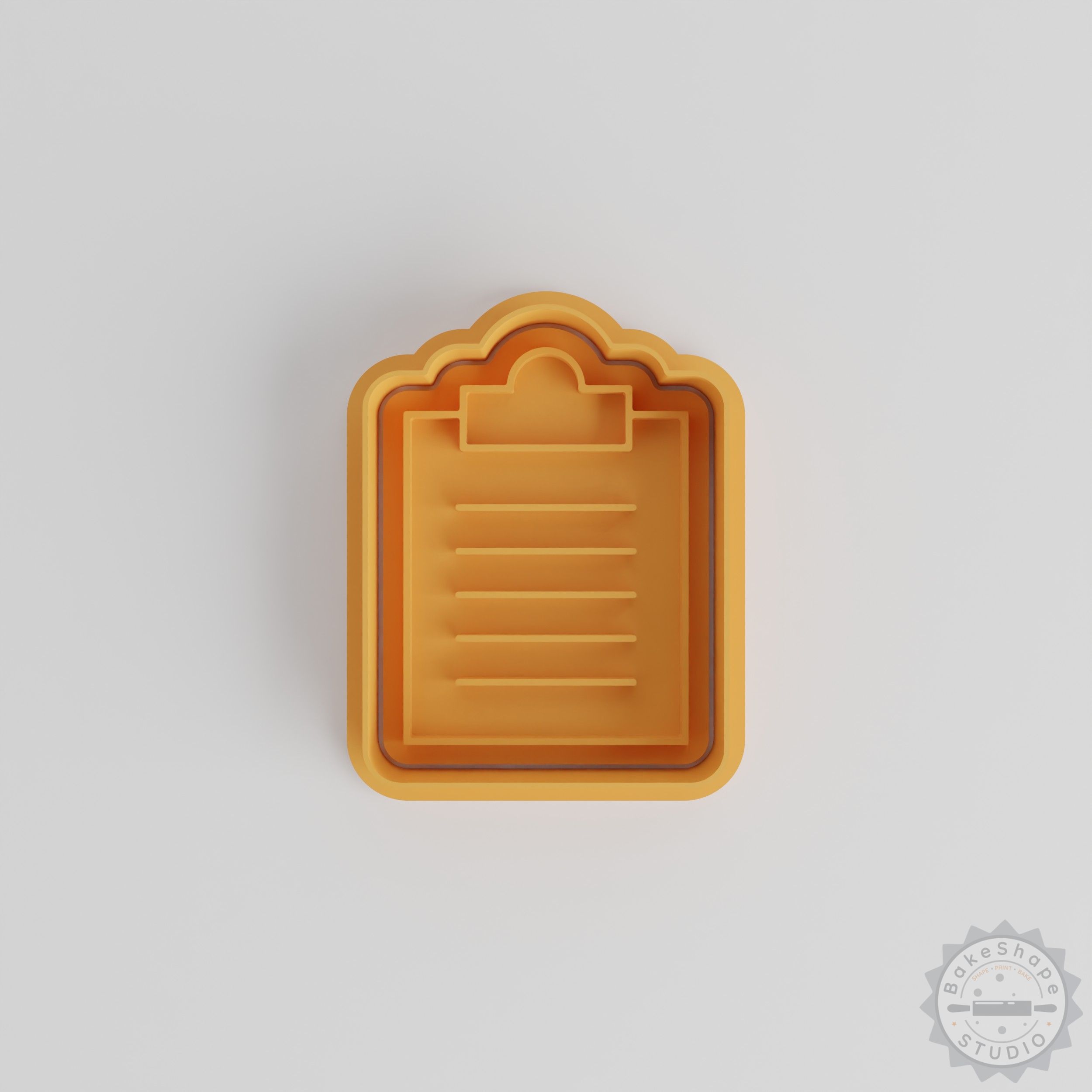 Clipboard with Shape Cutter & Stamp for Cookies, Fondant, Office Document Holder Set, 6-Piece