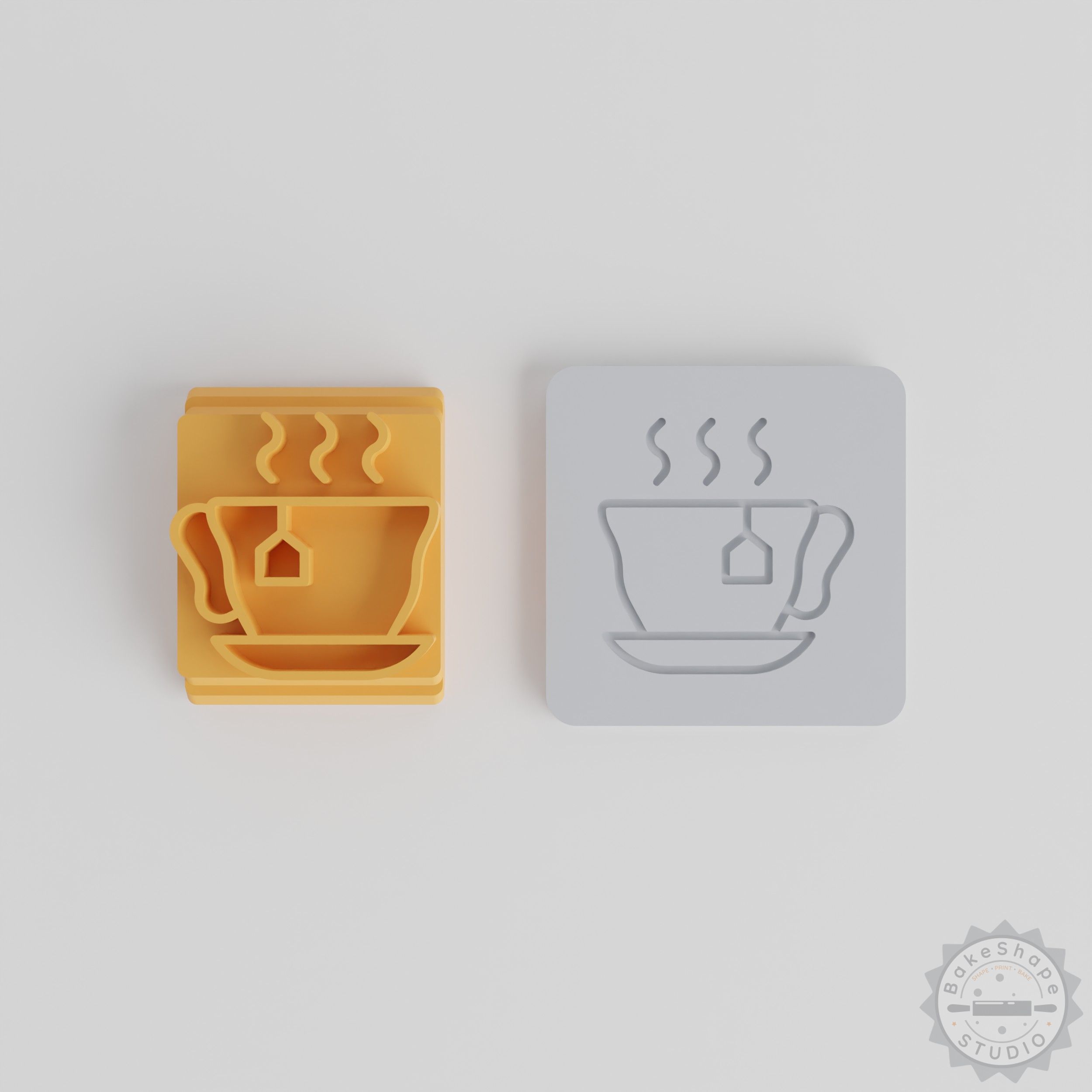 Hotdrink Stamp Tile Set, 5 Sizes, Perfect for Clay, Cookies, Fondant, Steaming Cup Design