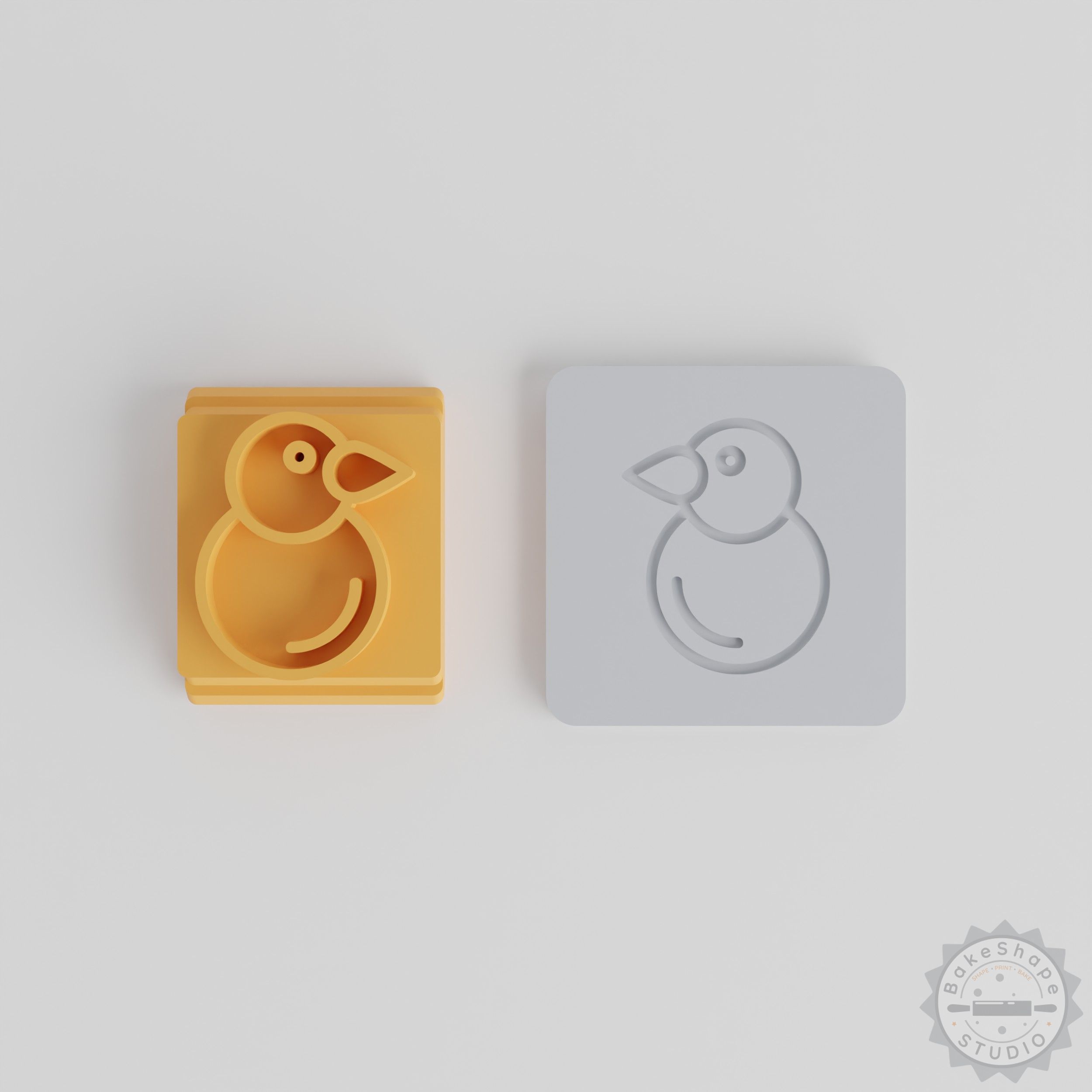 Penguin Stamp Tile Set, 5 Sizes, Animal Motif for Clay, Cookies, Fondant