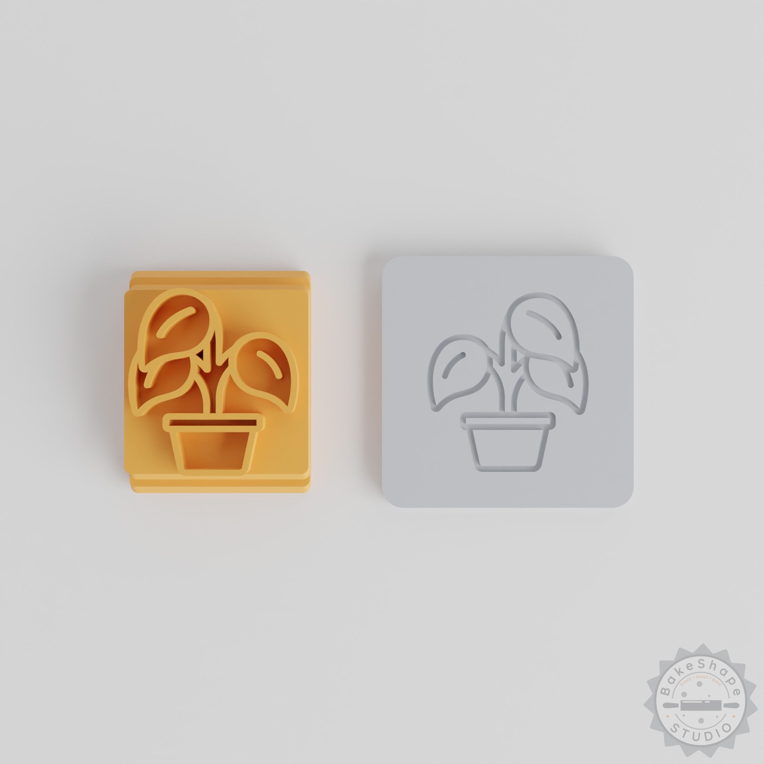 Peperomia Stamp Tile Set, 5 Sizes for Clay, Cookies, Fondant, Indoor Plant Designs