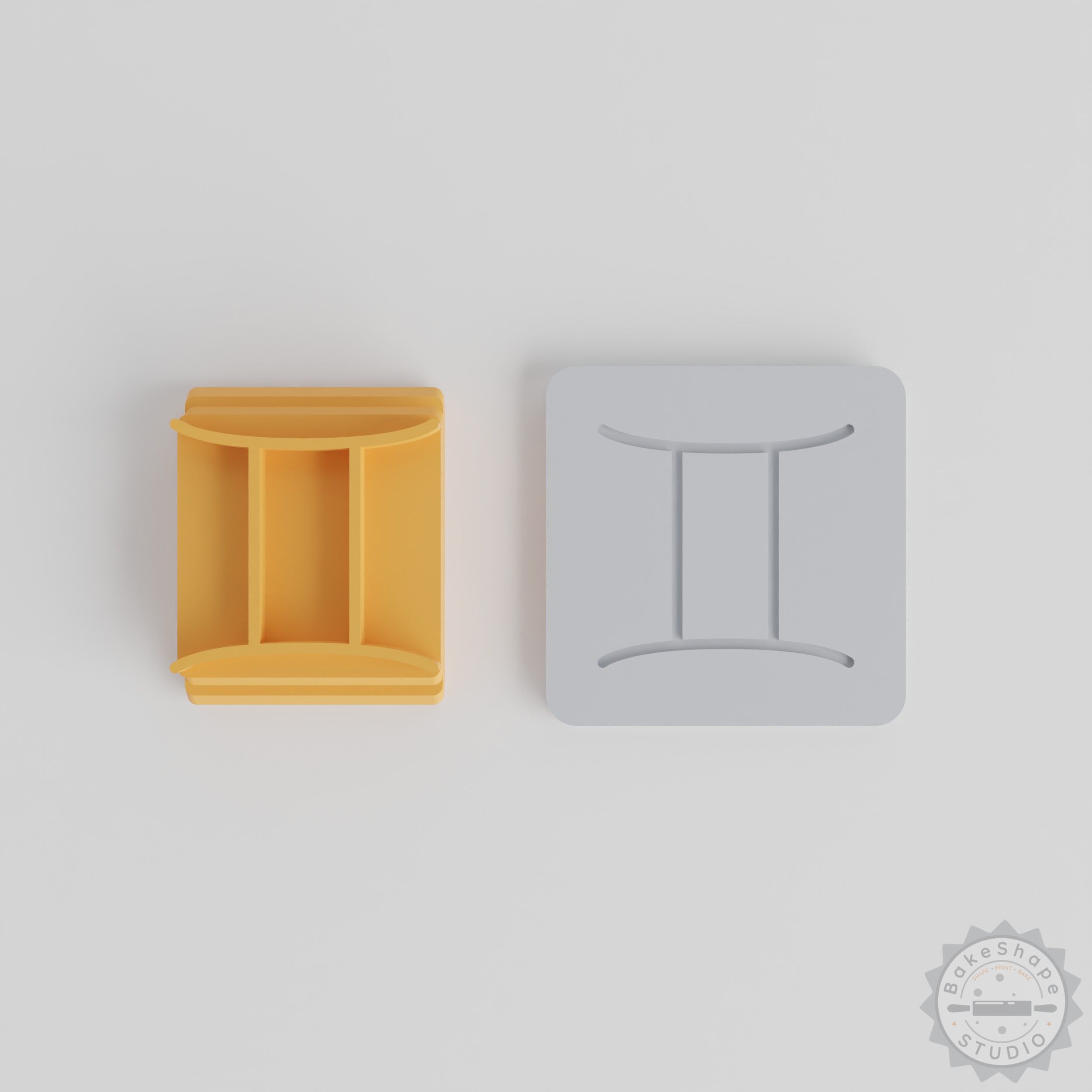 Gemini Stamp Tile Set, 5 Sizes, Perfect for Clay and Fondant, Zodiac Stars and Symbol Design