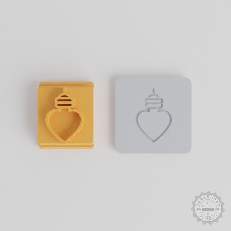 Heart Decoration Stamp Set for Clay & Cookie Designs, 5 Sizes 20-40mm, Romantic Gift Decor