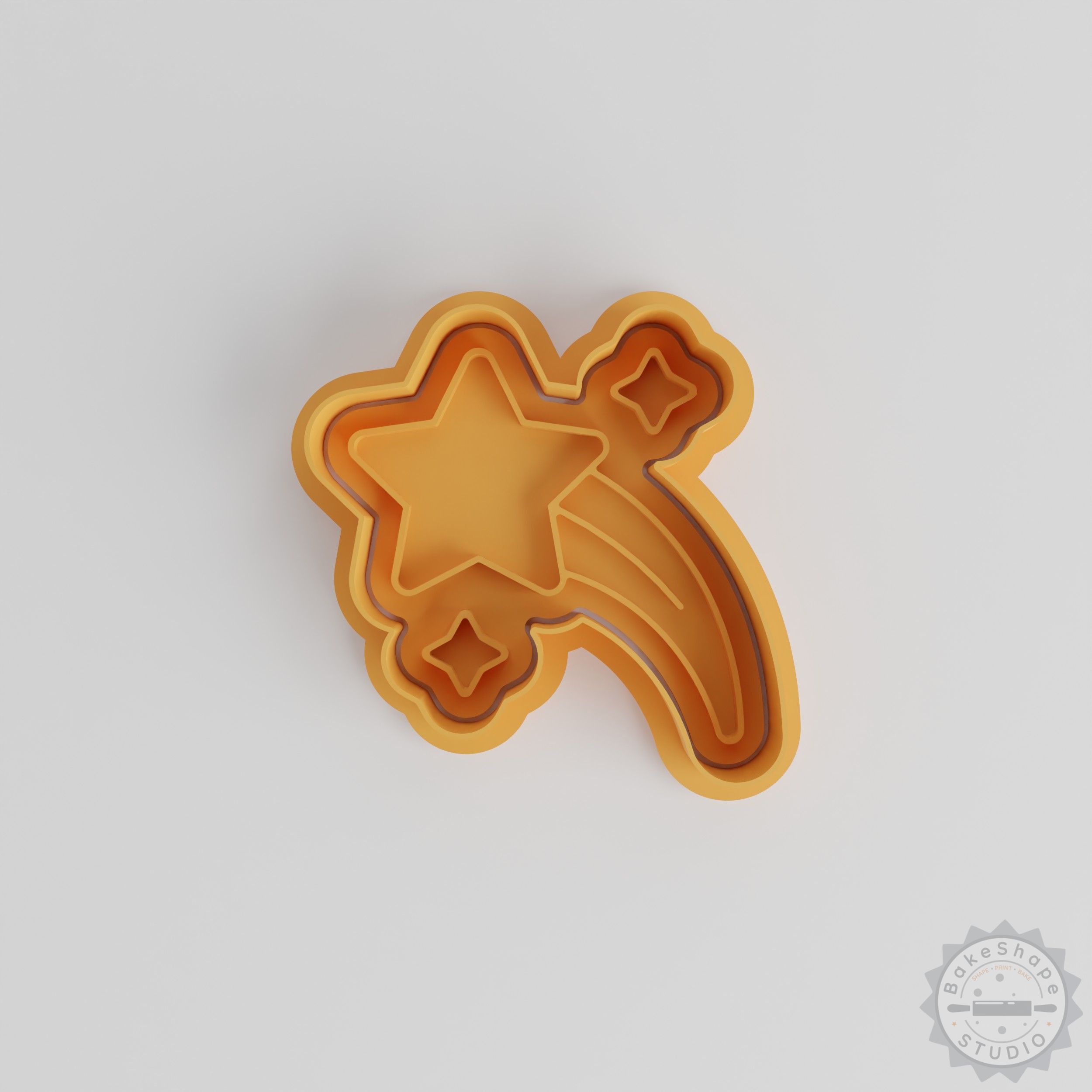 Shooting Star Cookie Cutter & Stamp Set, 6 Pieces, Star Shaped for Fondant & Cookies