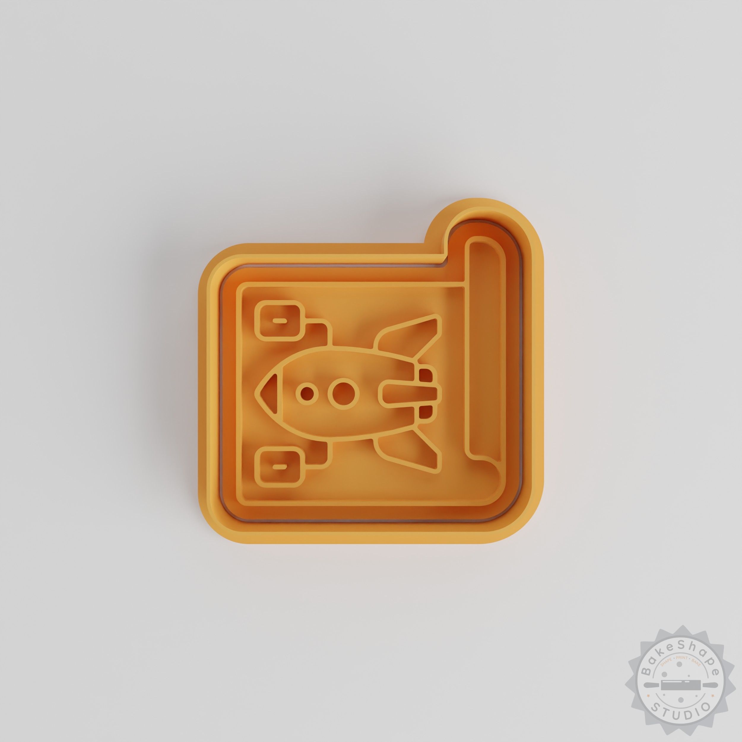 Rocket Blueprint Cookie Cutter & Stamp Set, 6-Piece Space Astronomy, Fondant Baking Tools