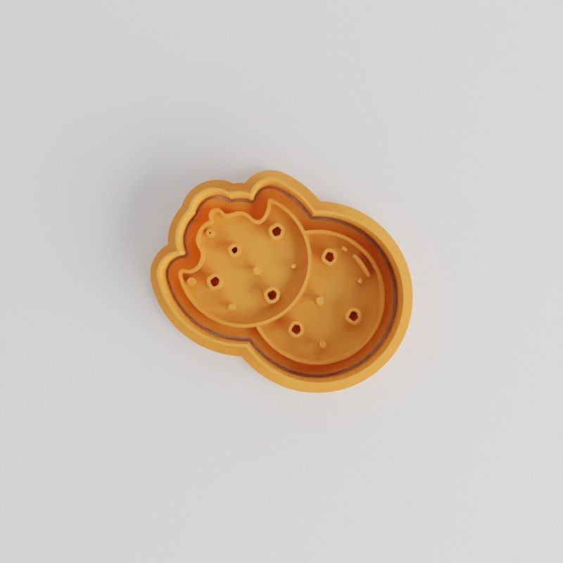 Cookie Cutter and Stamp Set for Cookies and Fondant, 6-Piece, S/M/L Sizes