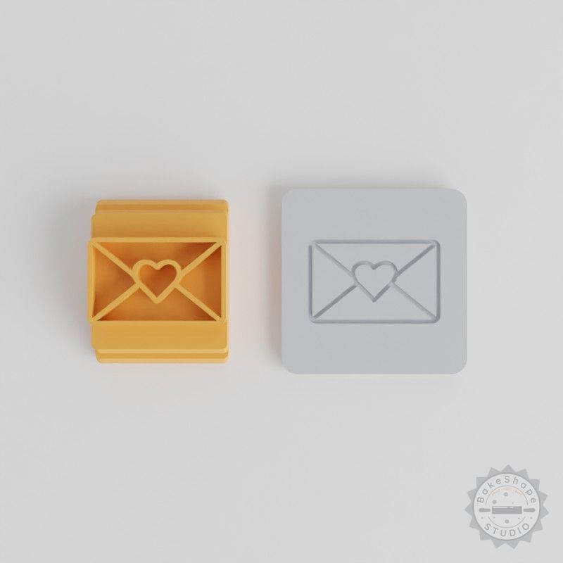 Love Letter Stamp Tile Set, Perfect for Clay, Cookies, Fondant, Features 5 Motif Sizes for Versatile Crafting