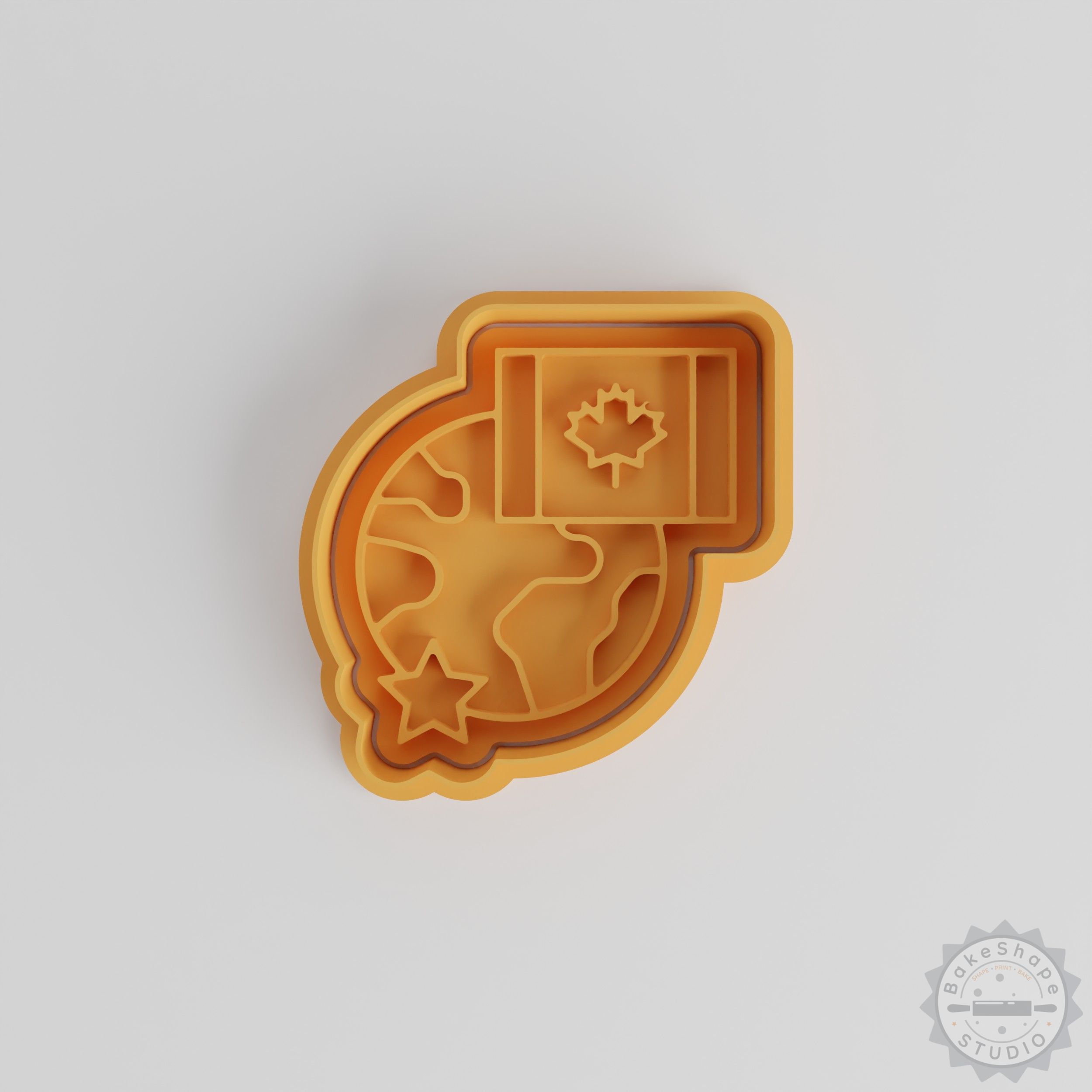 Global Sphere Cookie Cutter and Stamp Set, 6-Piece, S/M/L, Perfect for Cookies and Fondant