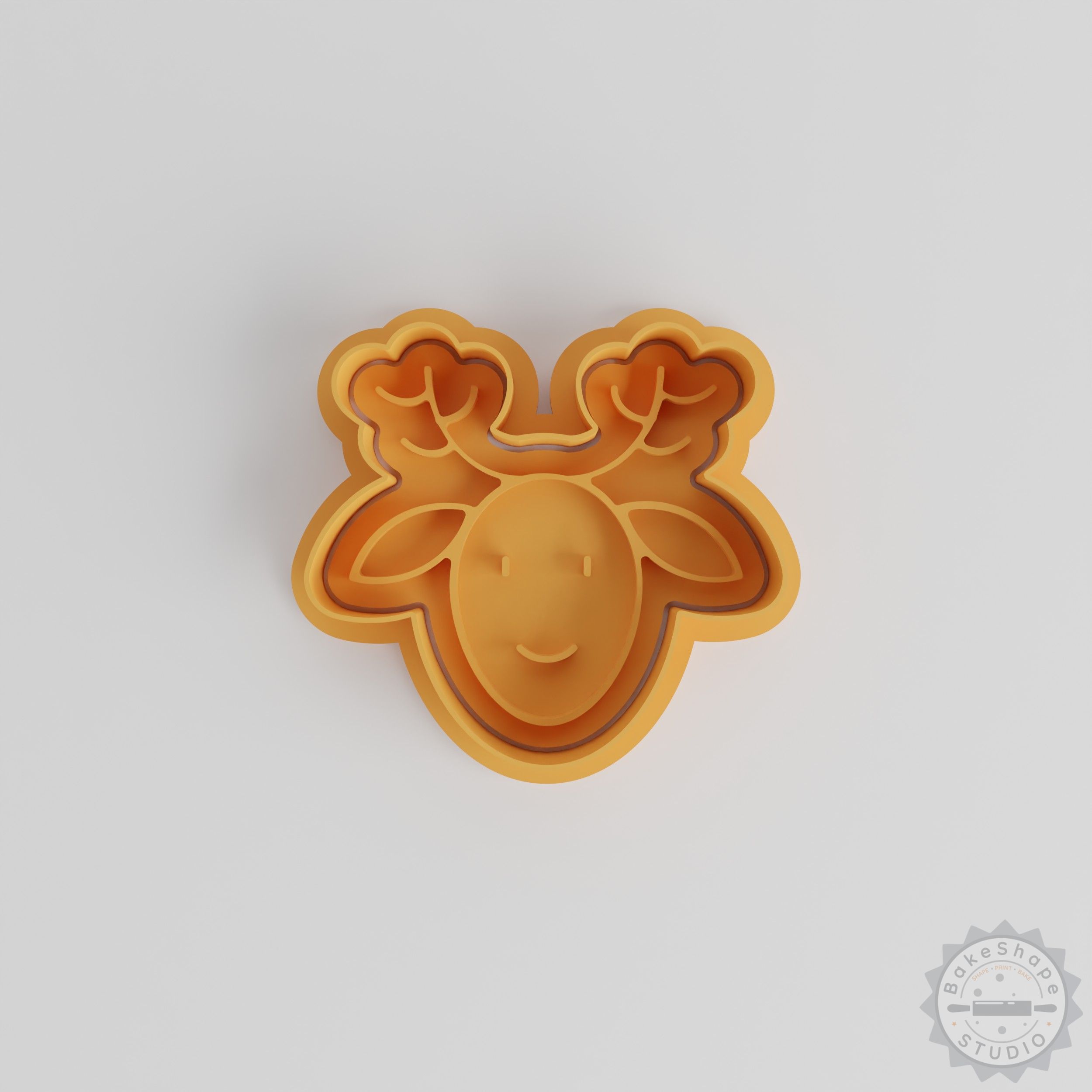 Reindeer Cookie Cutter and Stamp Set, 6-Piece Holiday Deer Fondant Tools, S/M/L Sizes