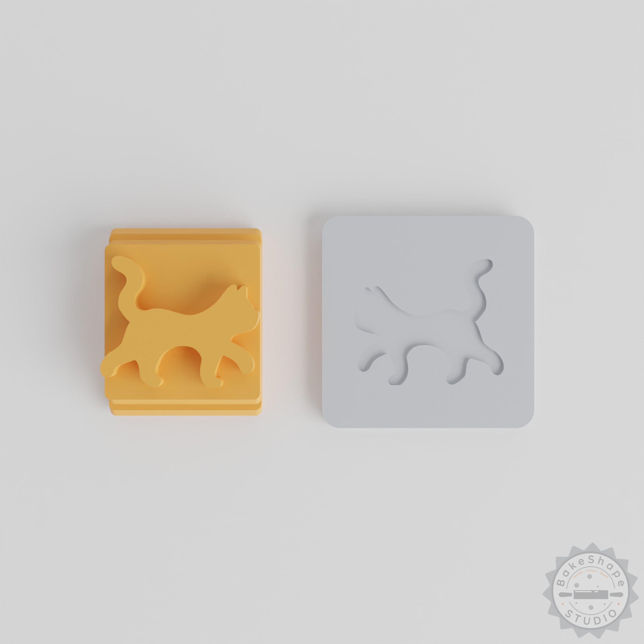 Cat Stamp Tile Set, 5 Motif Sizes (20-40mm), Perfect for Clay, Cookies, Fondant