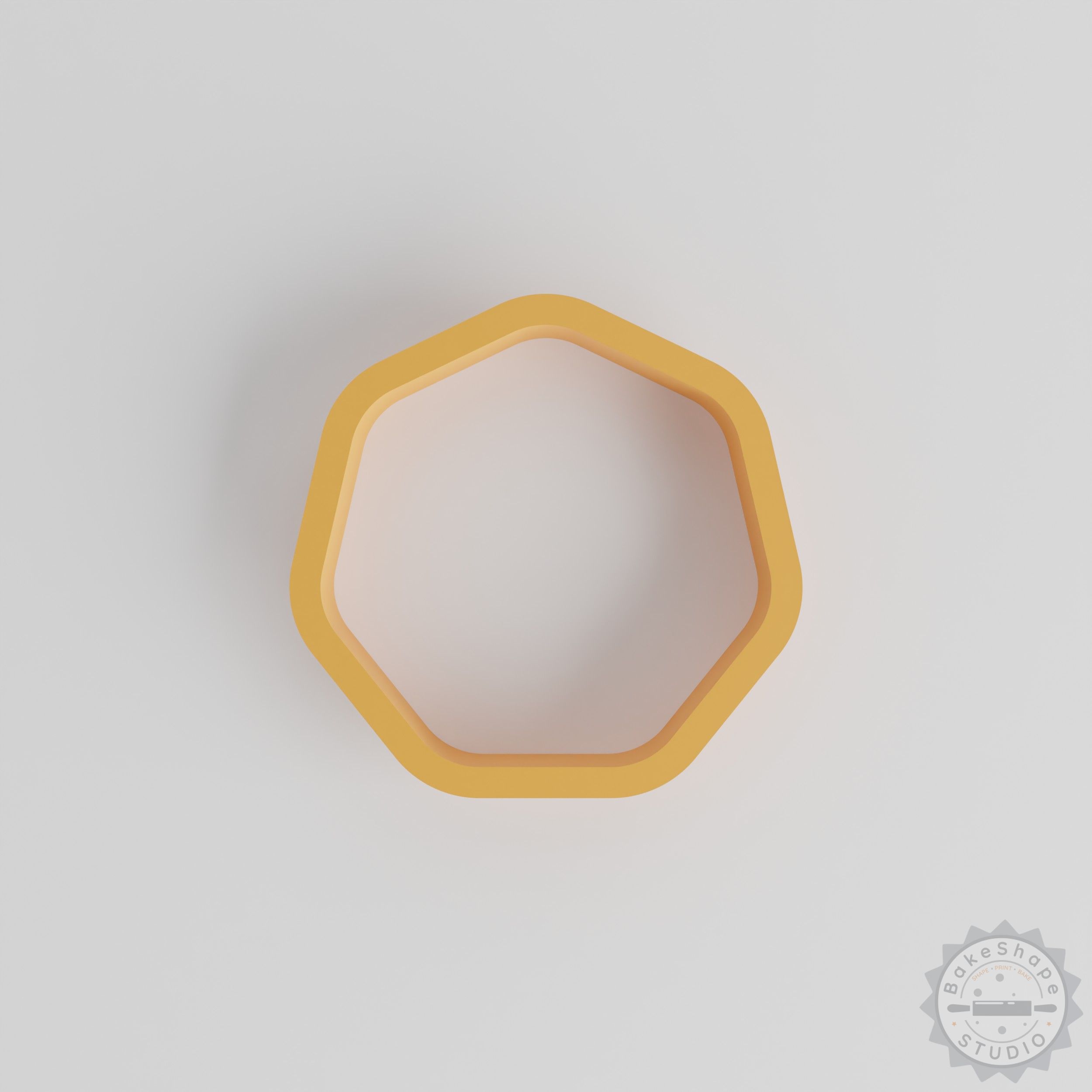 18-piece Heptagon shape cutter set STL for 3D printing geometric cookies, fondant, and clay