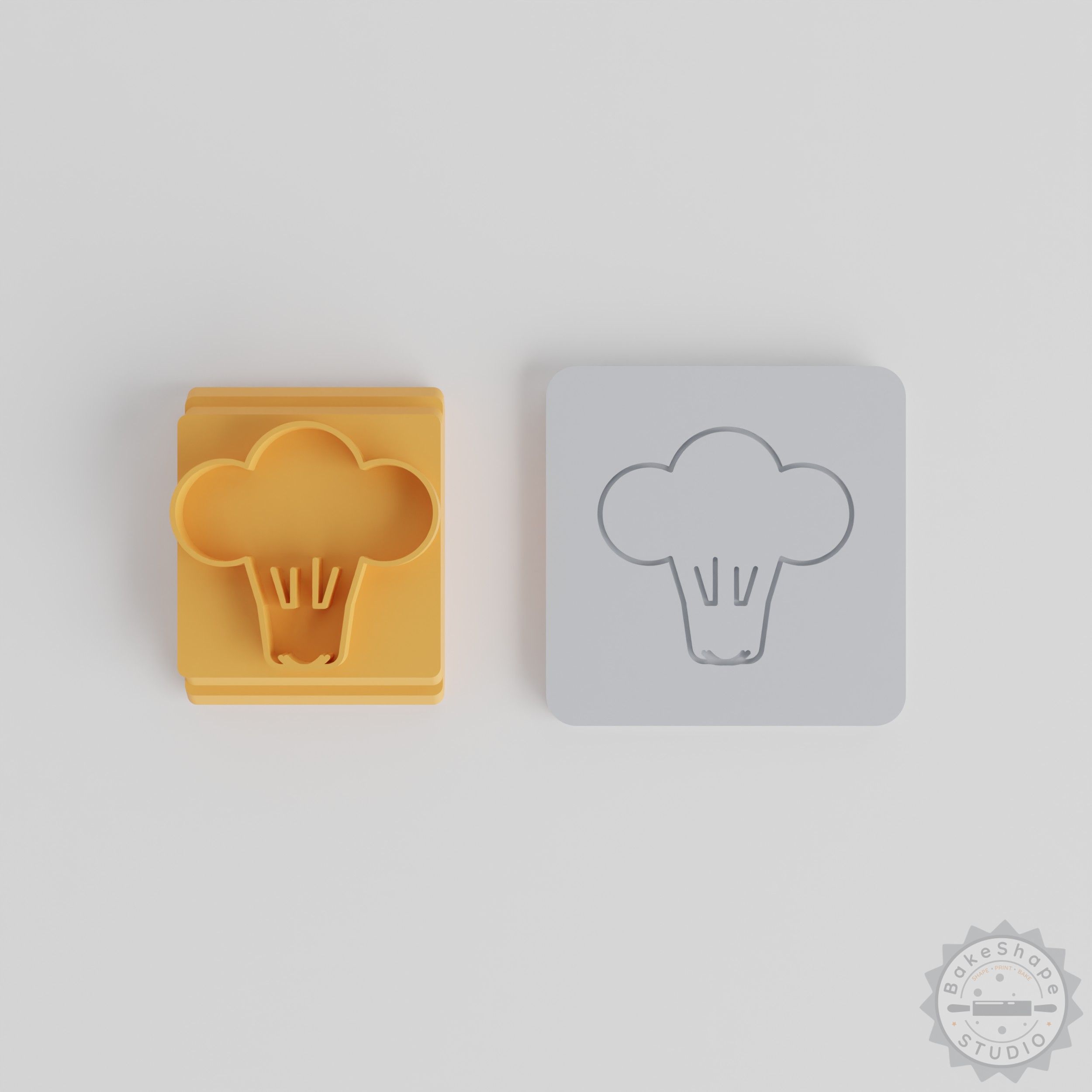 Broccoli Stamp Tile Set, 5 Motif Sizes for Clay, Cookies, Fondant - Perfect for Craft and Baking
