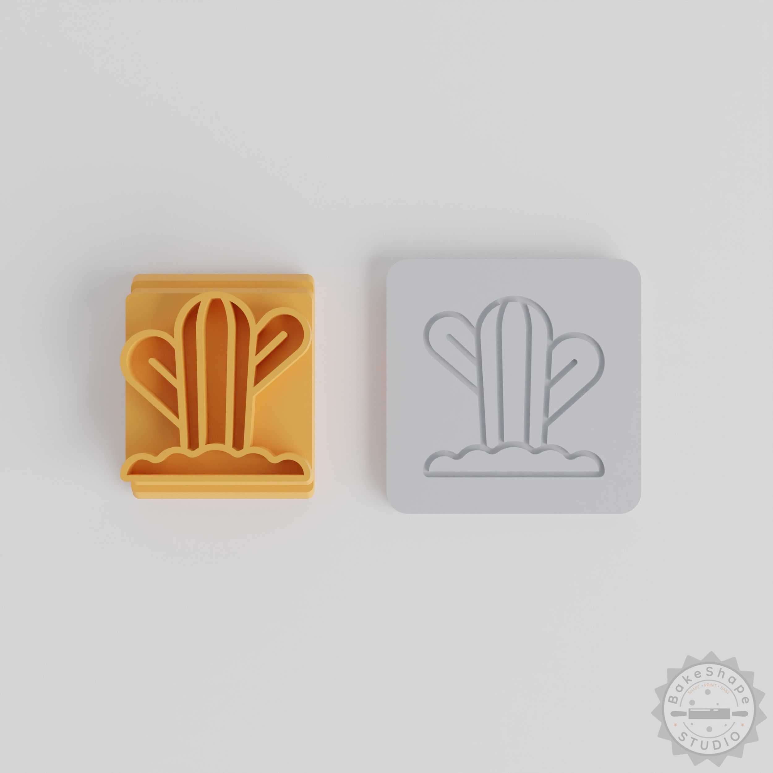 Cactus Stamp Tile Set, 5 Sizes - Perfect for Clay, Cookies & Fondant Design