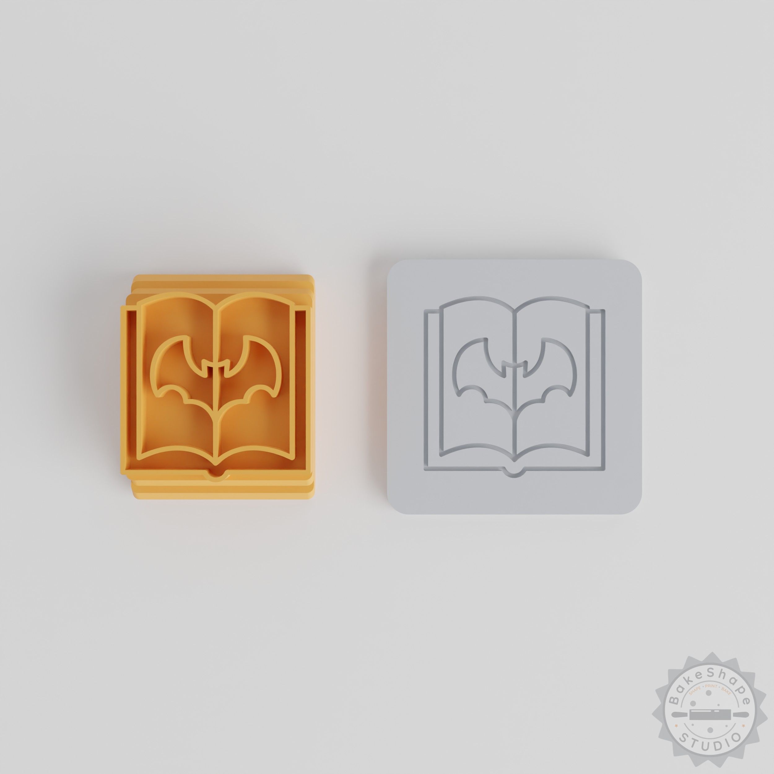 Spooky Stories Stamp Tile Set, 5-Piece Halloween Motif Pack for Clay & Cookies