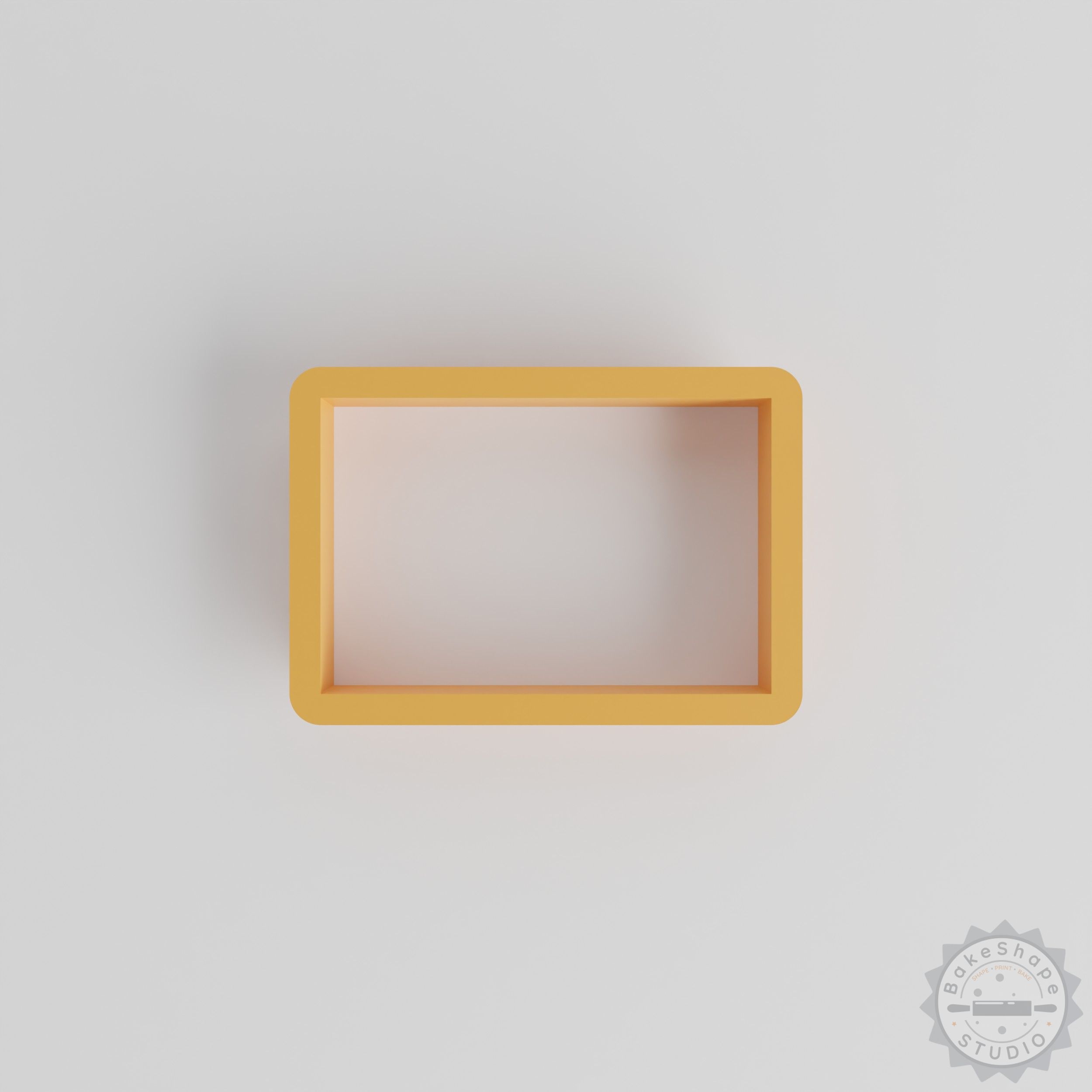 Rectangle shape cutter set STL for 3D printing, including 18 pieces sized 0.75 to 5 inches for cookies and crafting