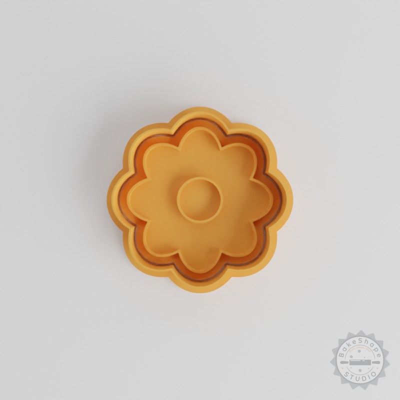 Flower Shape Cutter and Stamp Set, Cookie and Fondant Decorating Tools, 3 Sizes