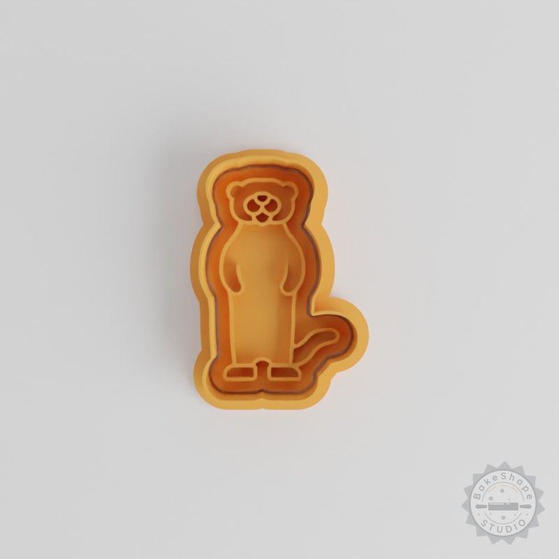 Otter Shape Cutter & Stamp Set, Perfect for Cookies & Fondant, 6 Piece S/M/L