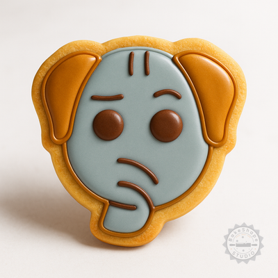 Decorated example 1 of Think Cookie Cutters & Stamp Set, 6-Piece S/M/L, Dog Design for Cookies & Fondant