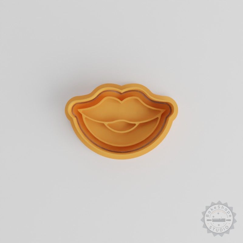 Lips Cookie Cutter & Stamp Set, 6 Piece, S/M/L Sizes, Perfect for Cookies & Fondant