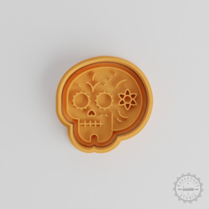 Skull Cookie Cutter and Stamp Set, 6-Piece, 3 Sizes, Perfect for Fondant & Cookies