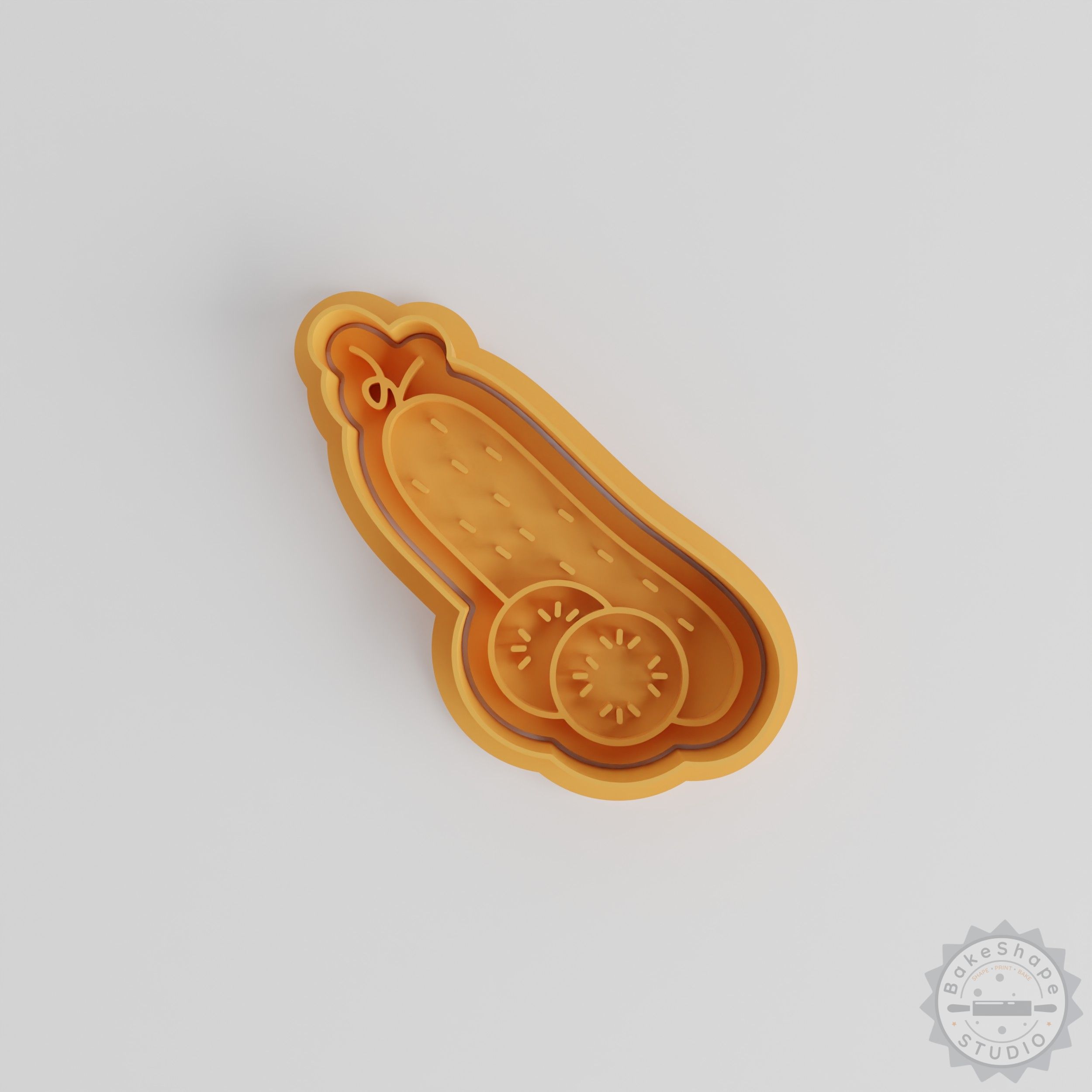 Cucumber Shape Cookie Cutter & Stamp Set, 6-Piece, Perfect for Cookies & Fondant