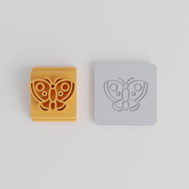 Butterfly Stamp Tile Set, 5 Sizes for Clay, Cookies, Fondant, Perfect for Crafting