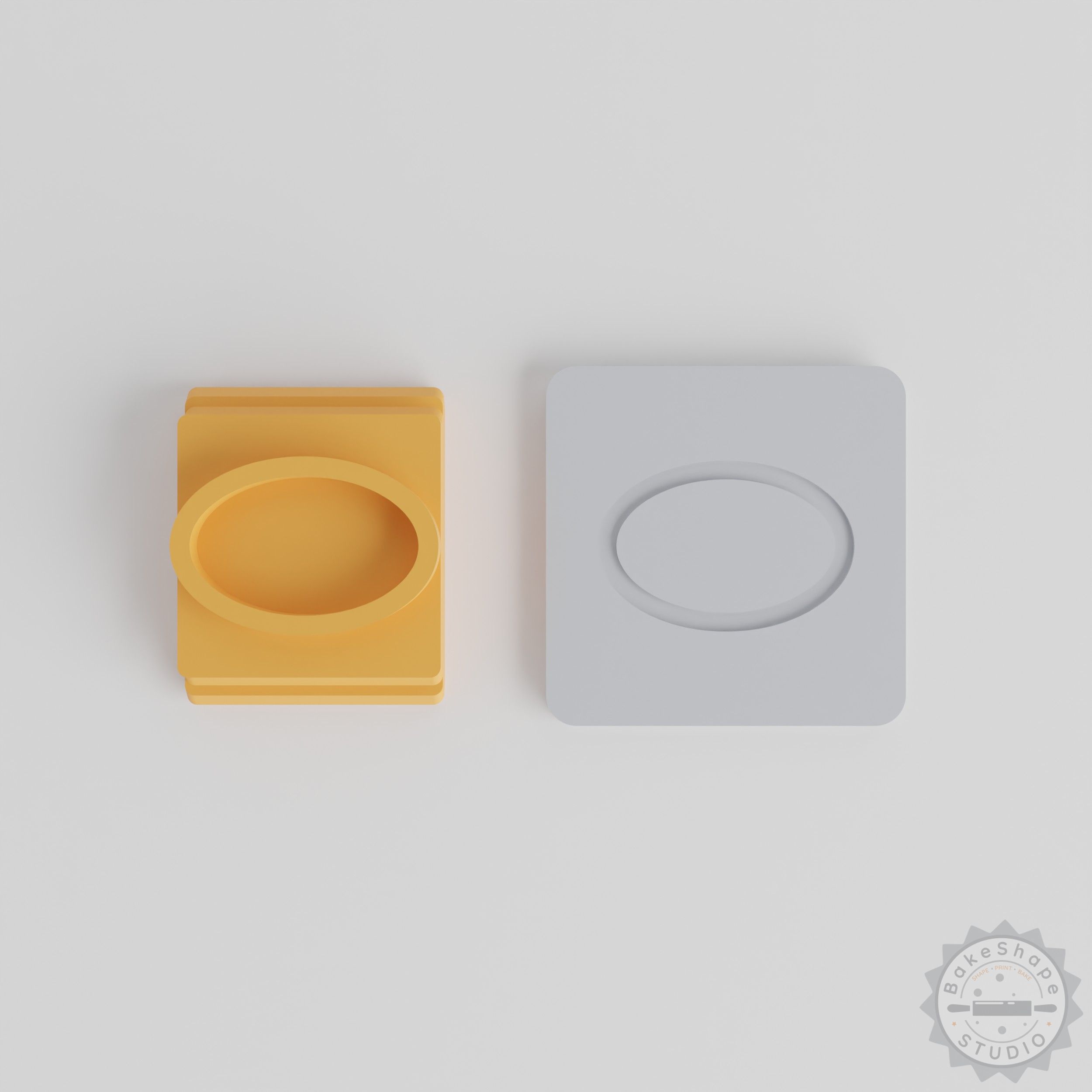 Elipse Stamp Tile Set, 5 Motif Sizes for Clay, Cookies, Fondant, Oval Shapes, Geometric Designs
