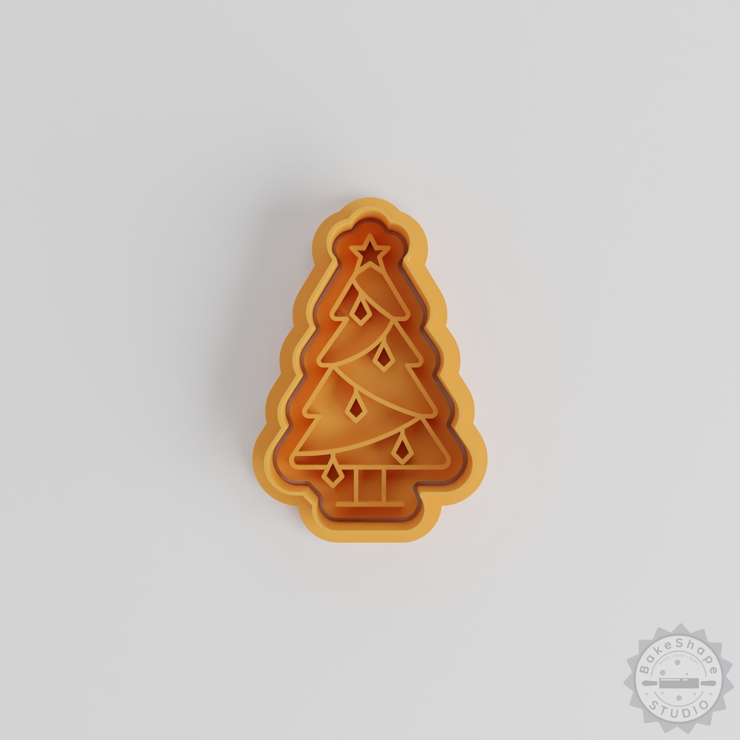 Christmas Tree Cutter and Stamp Set, 6-Piece Cookie Baking Mold, S/M/L Sizes, Holiday Baking Tool
