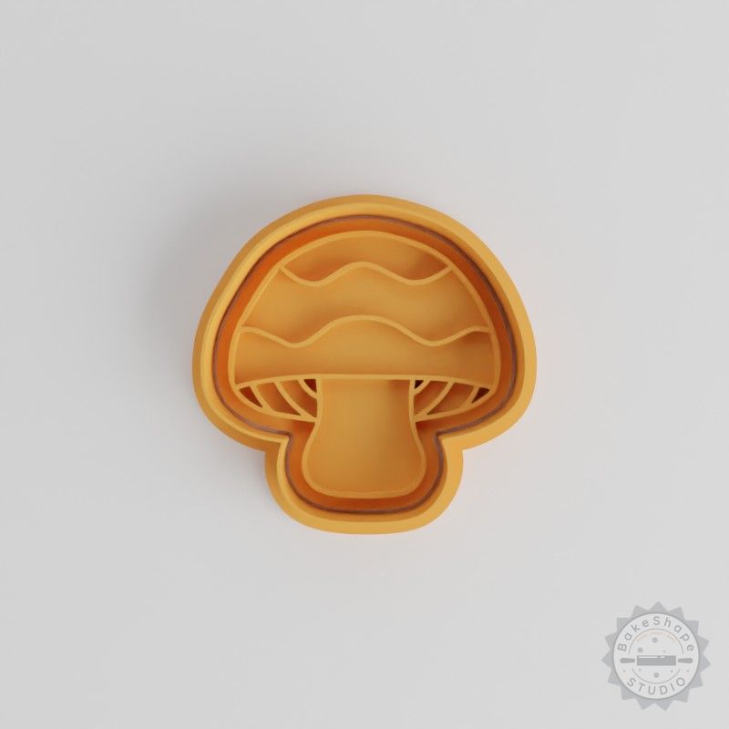 Mushroom Cookie Cutter Set, 6-Piece Stamp, Fondant Decor Tool, S/M/L Sizes