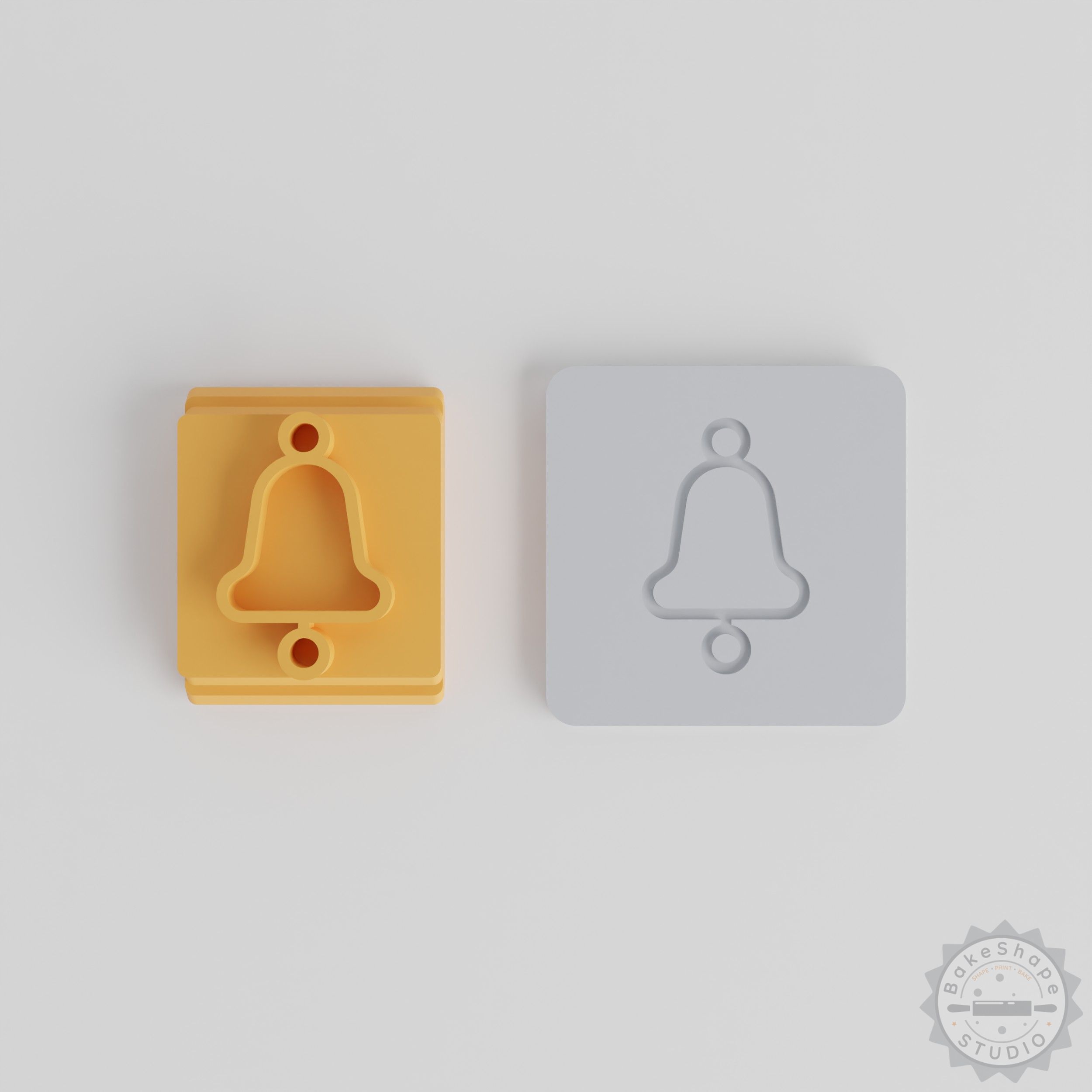 Christmas Bell Stamp Set, 5-Piece Motif Collection, Perfect for Clay, Cookies, Fondant