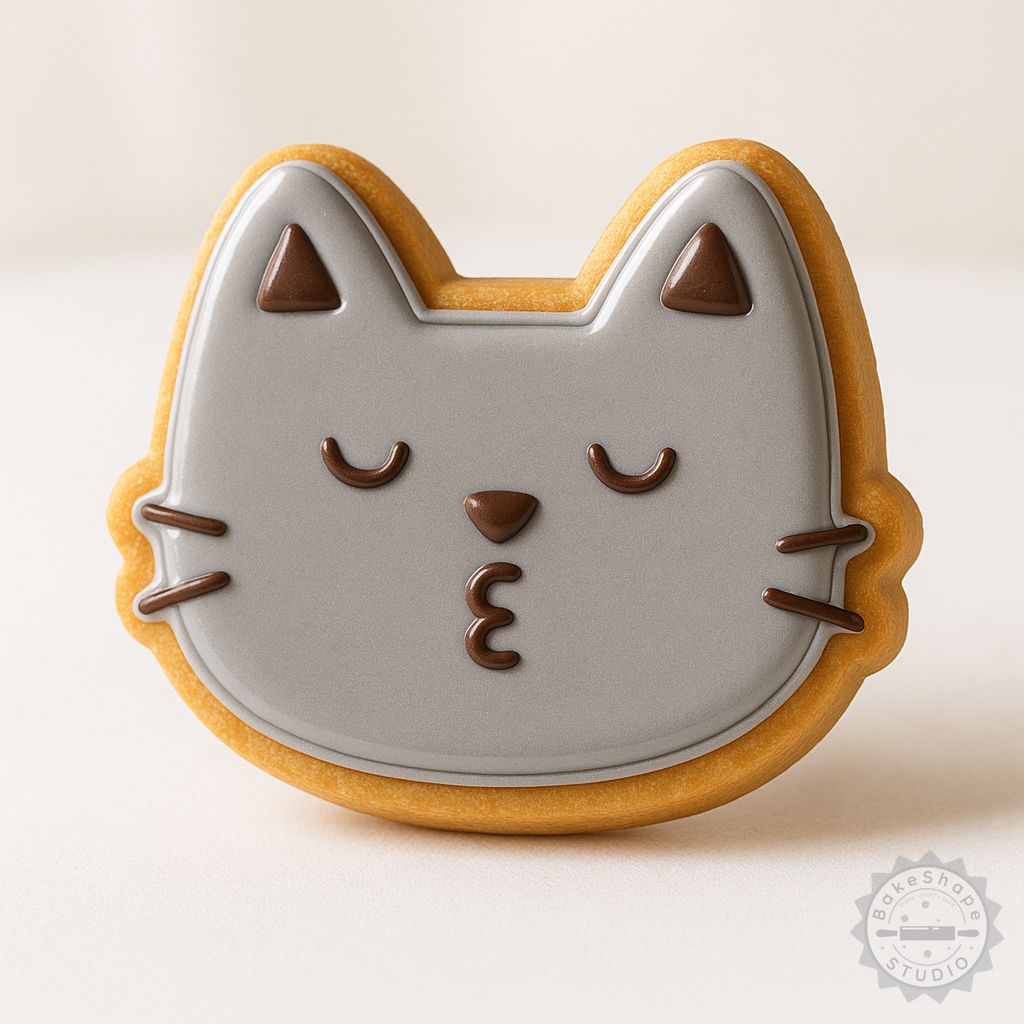 Kiss shape cutter and stamp set STL for 3D printing to create cookie and fondant decorations in three sizes