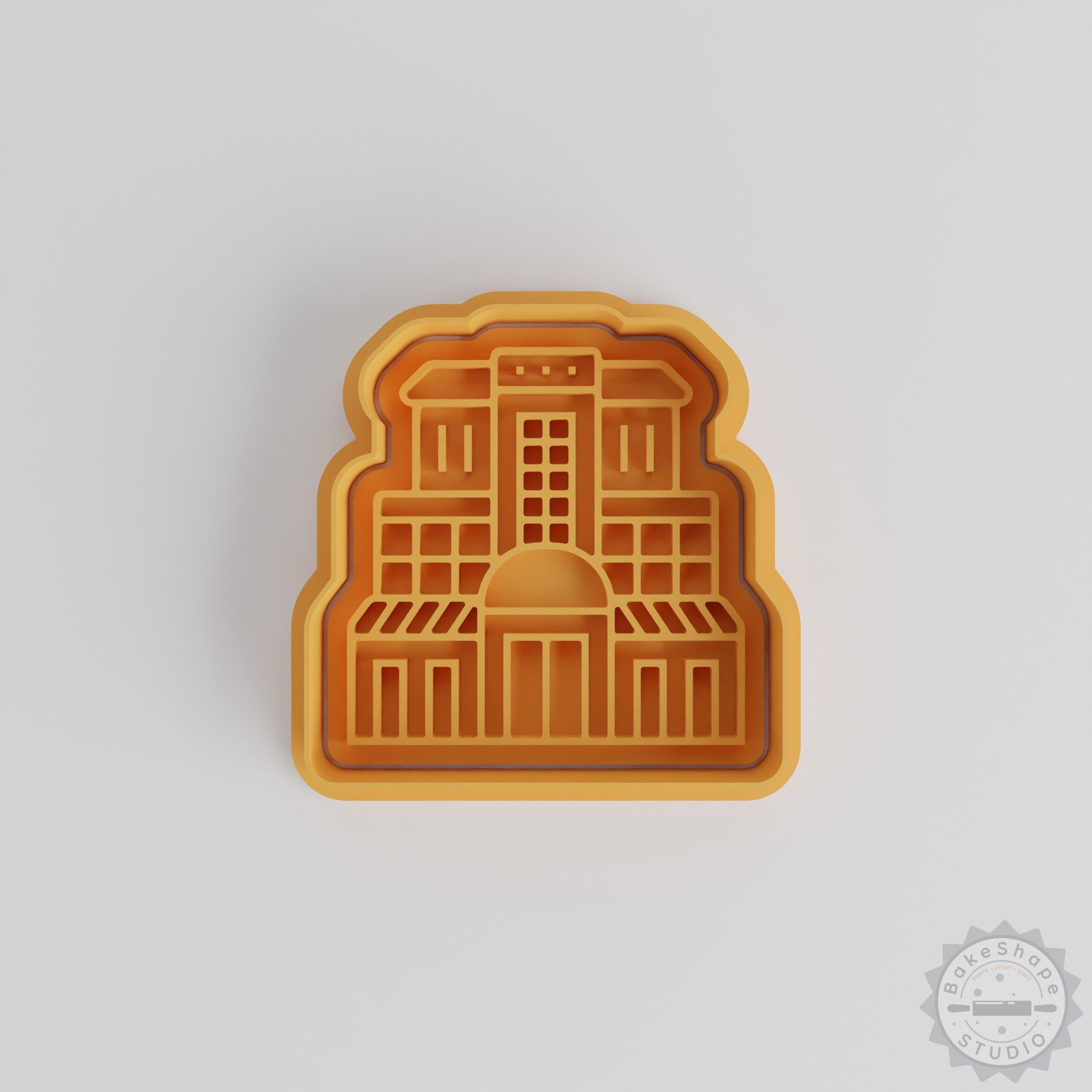 6-Piece Hotel Shape Cutter Stamp Set, Cookie Fondant Tools, Small to Large