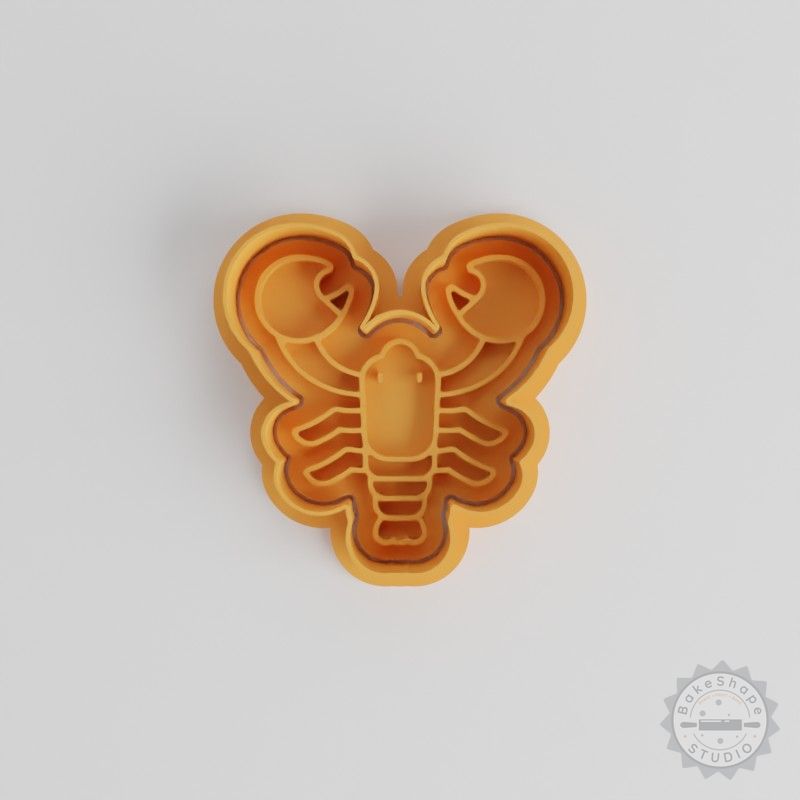Lobster Shape Cutter and Stamp Set, 6-Piece, S/M/L, Cookie and Fondant Design
