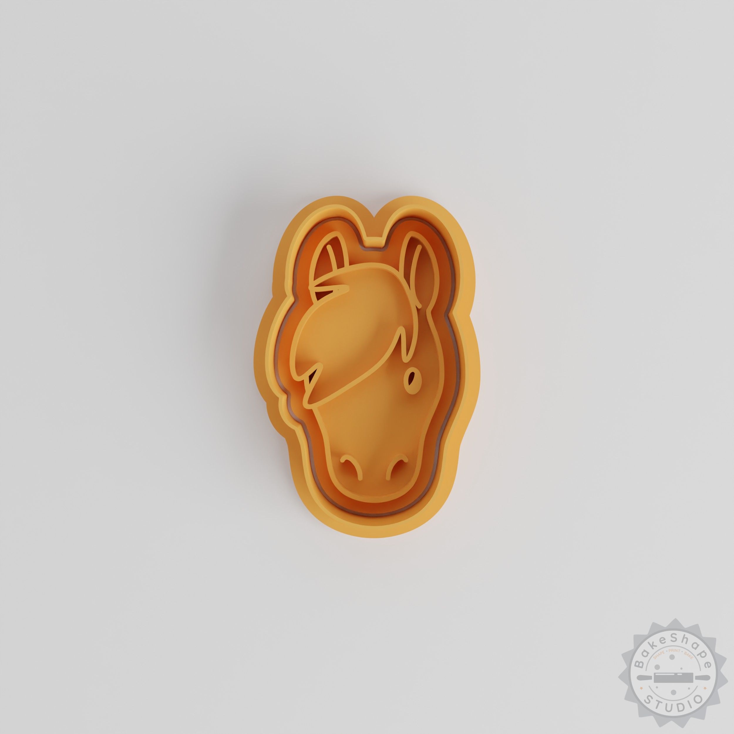 Horse Cookie & Fondant Cutter Set, Shape Cutter & Stamp, 6-Piece Animal Design in 3 Sizes