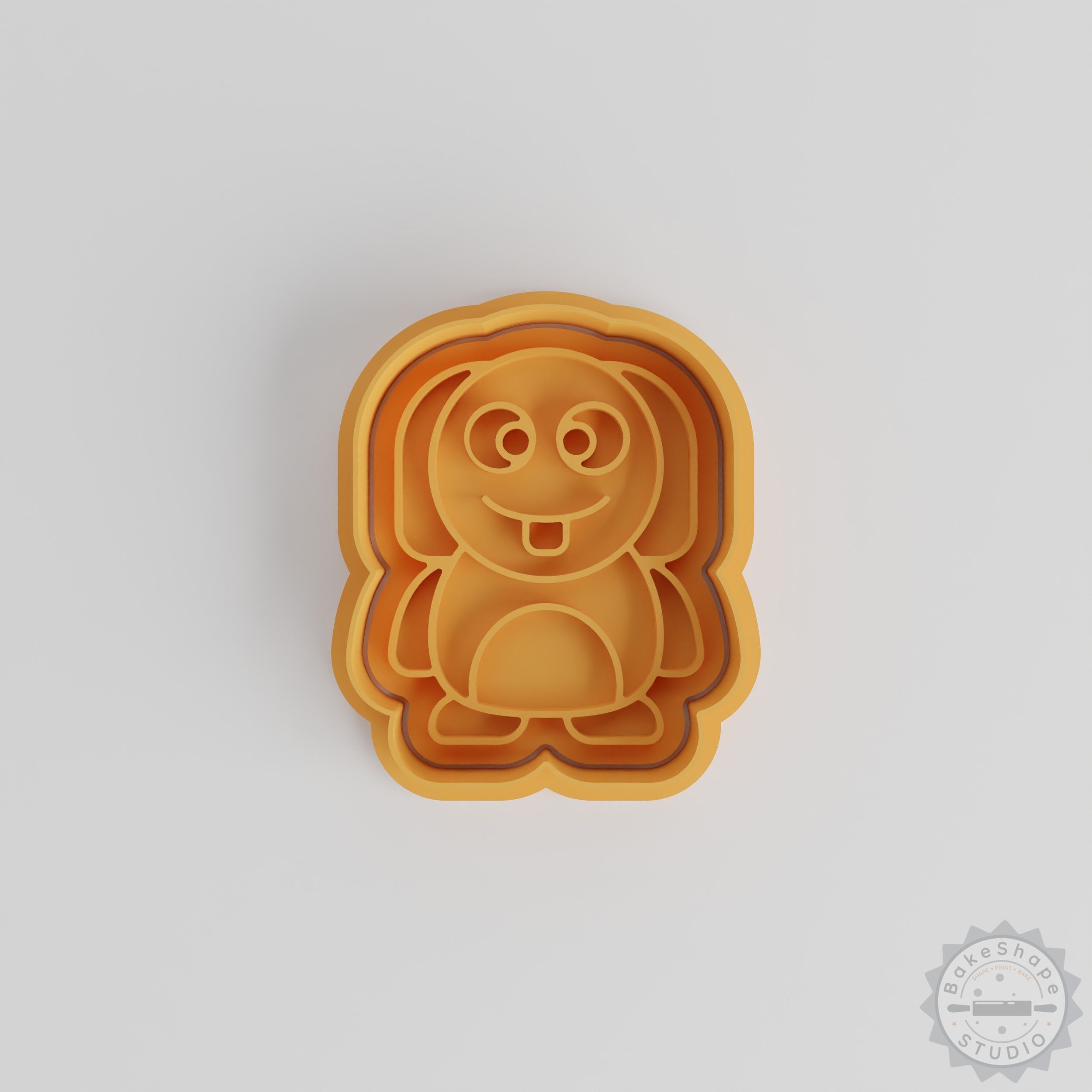 Long Ear Monster Cookie Cutter & Stamp Set, 6 Pieces, Cartoon Character Baking Tools