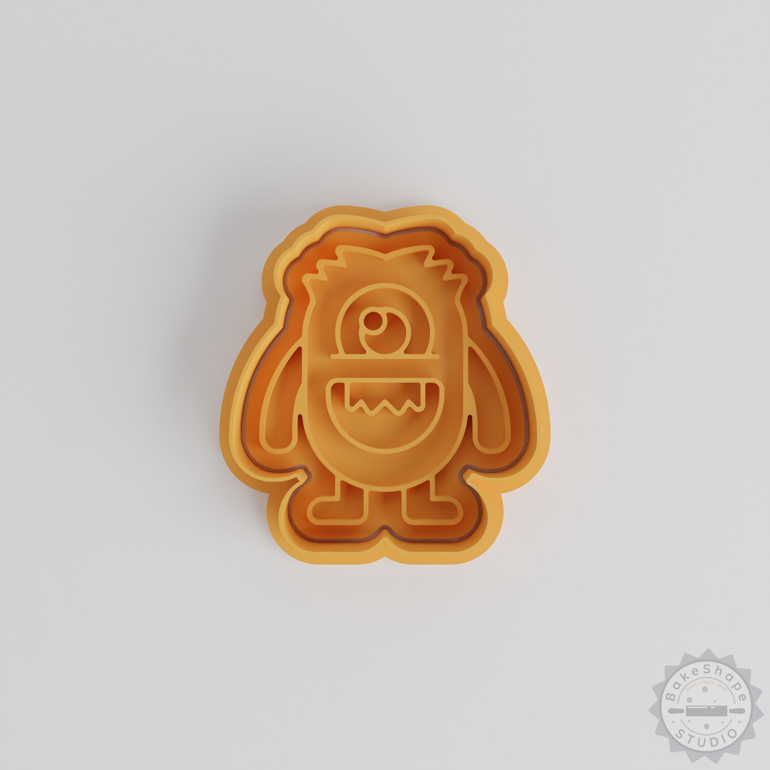 Spikey Hair Monster Cookie Cutter & Stamp Set, 6-Piece, Fun Baking Tools for Cookies & Fondant