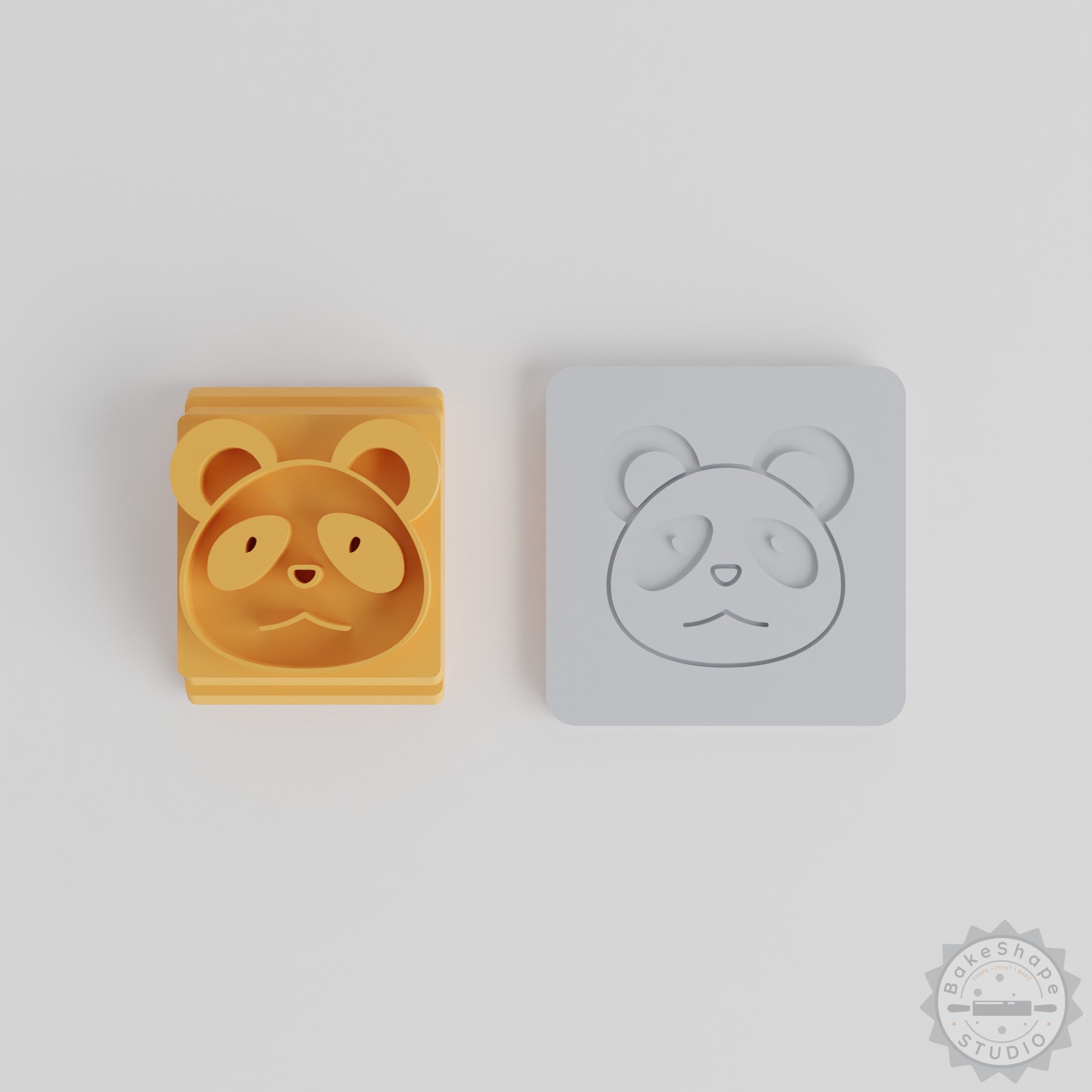 Panda Stamp Tile Set, 5 Sizes, Perfect for Clay, Cookies & Fondant, Cute Animal Motifs