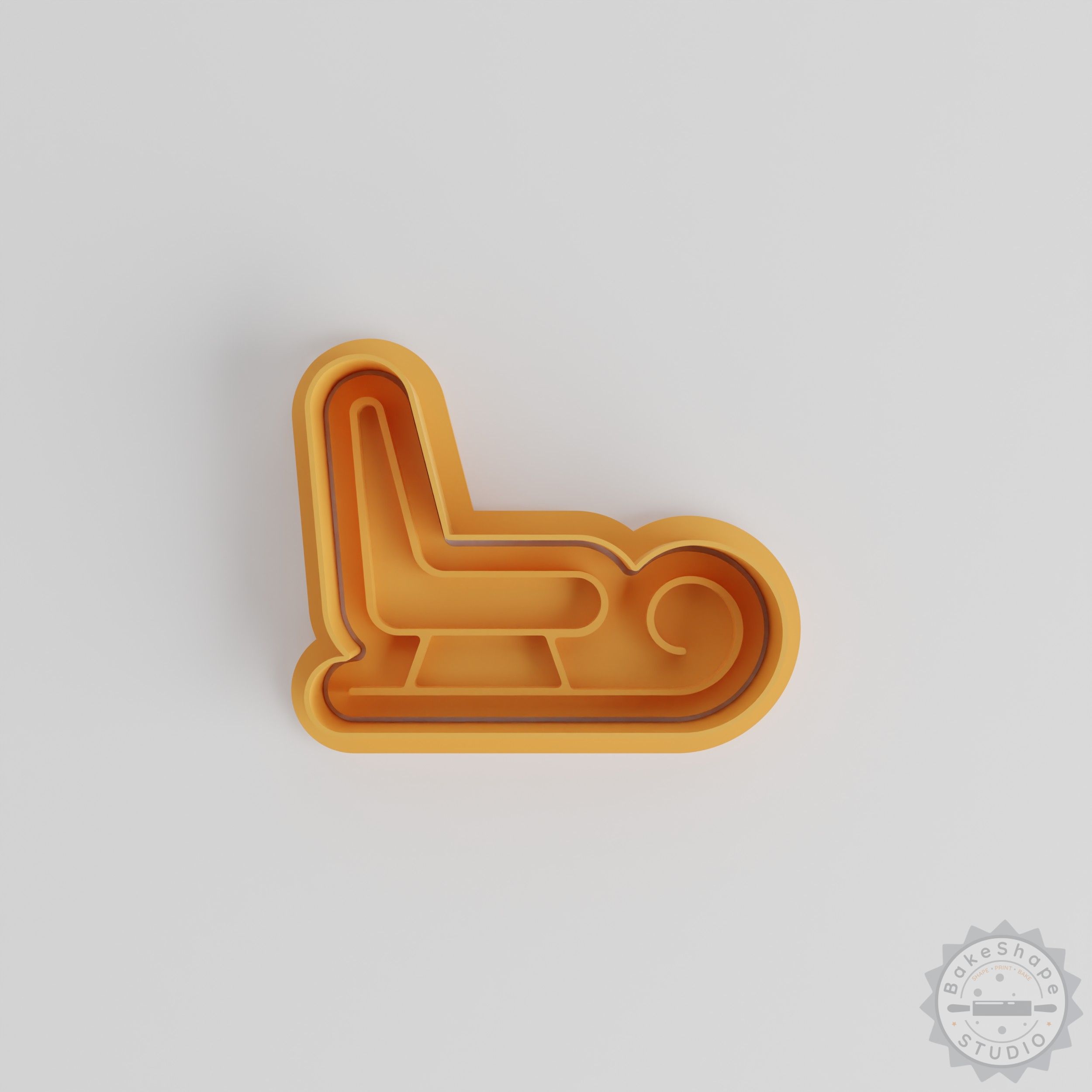 Christmas Sled Cookie Cutter and Stamp Set, Holiday Baking Tools, 6-Piece S/M/L Collection