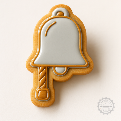 Decorated example 1 of Ship Bell Cutter & Stamp Set, Nautical Cookie & Fondant Tool, 6-Piece Collection